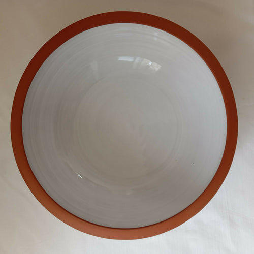assiette_creuse_blanche_bords_rouge_georgie_blin_ceramiste copie | EMPREINTES Paris - EMPREINTES Paris
