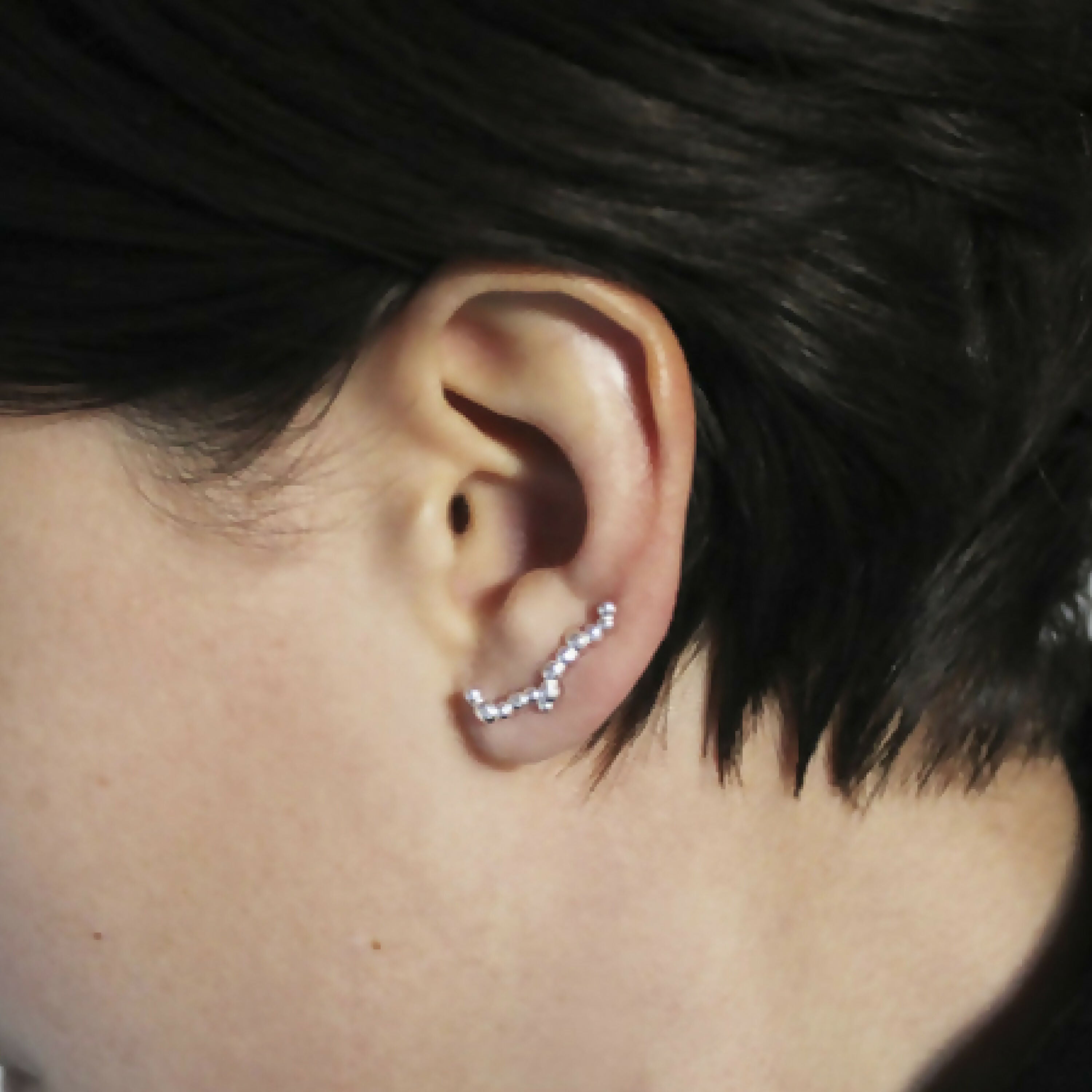 Bijoux d’oreilles Bulle en argent massif pour lobe | EMPREINTES Paris