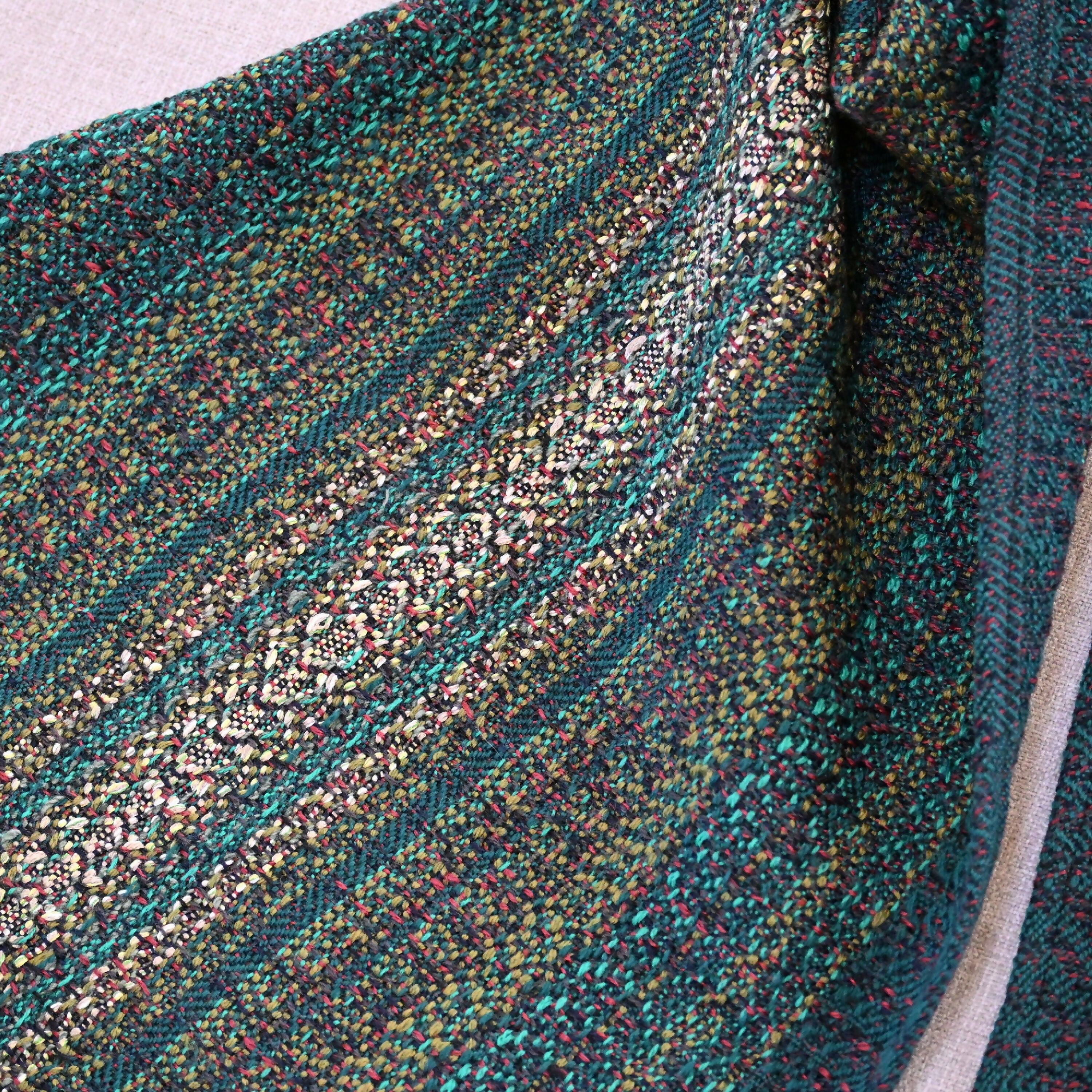echarpe_vert_fonce_creation_tissages_francois_vieillard copie | EMPREINTES Paris