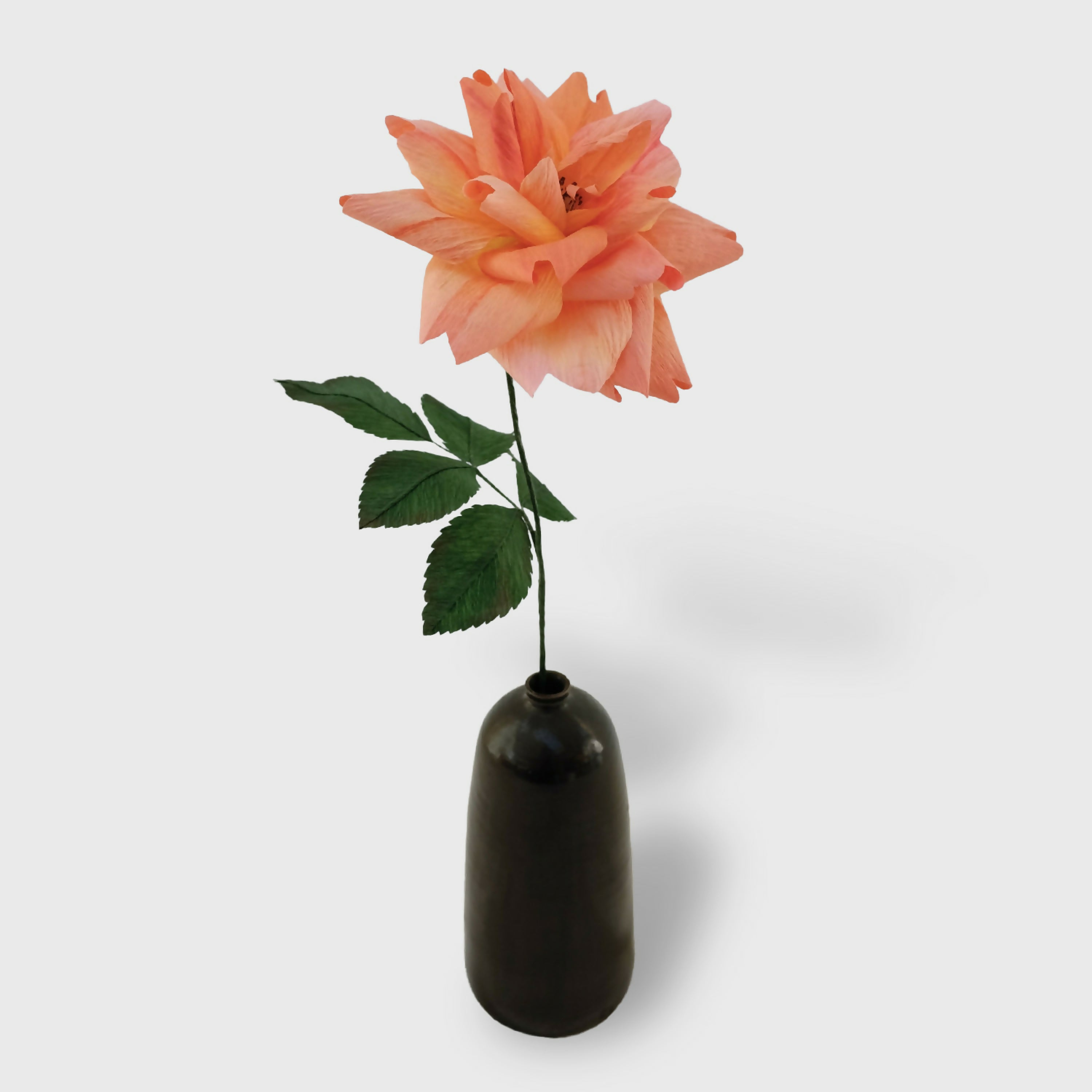 Rose en papier (couleur rose orangé) | EMPREINTES Paris