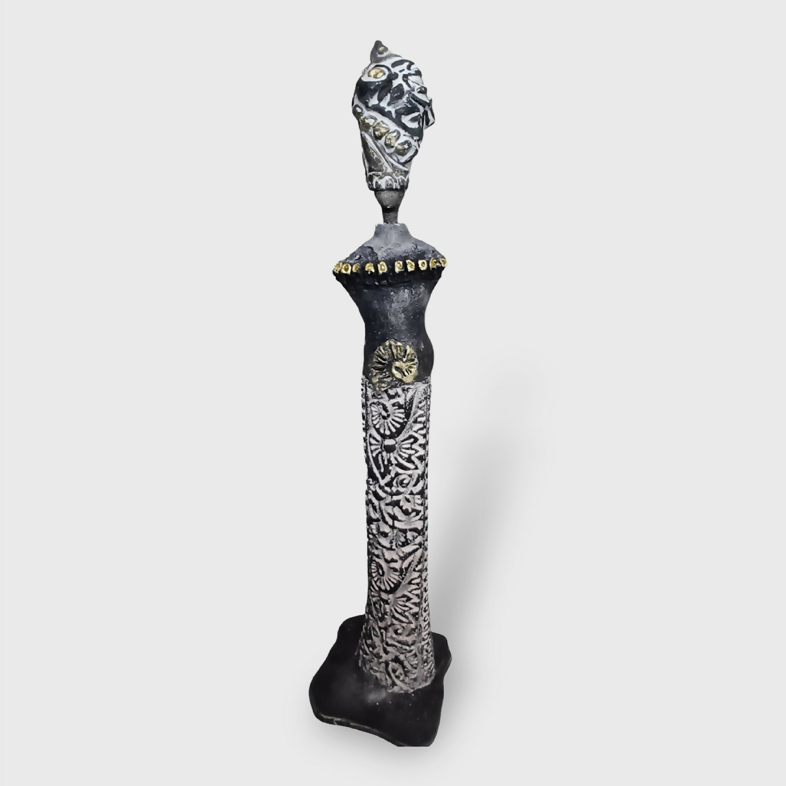sculpture_noir_et_or_marie_juge_sculpteur_raku copie | EMPREINTES Paris