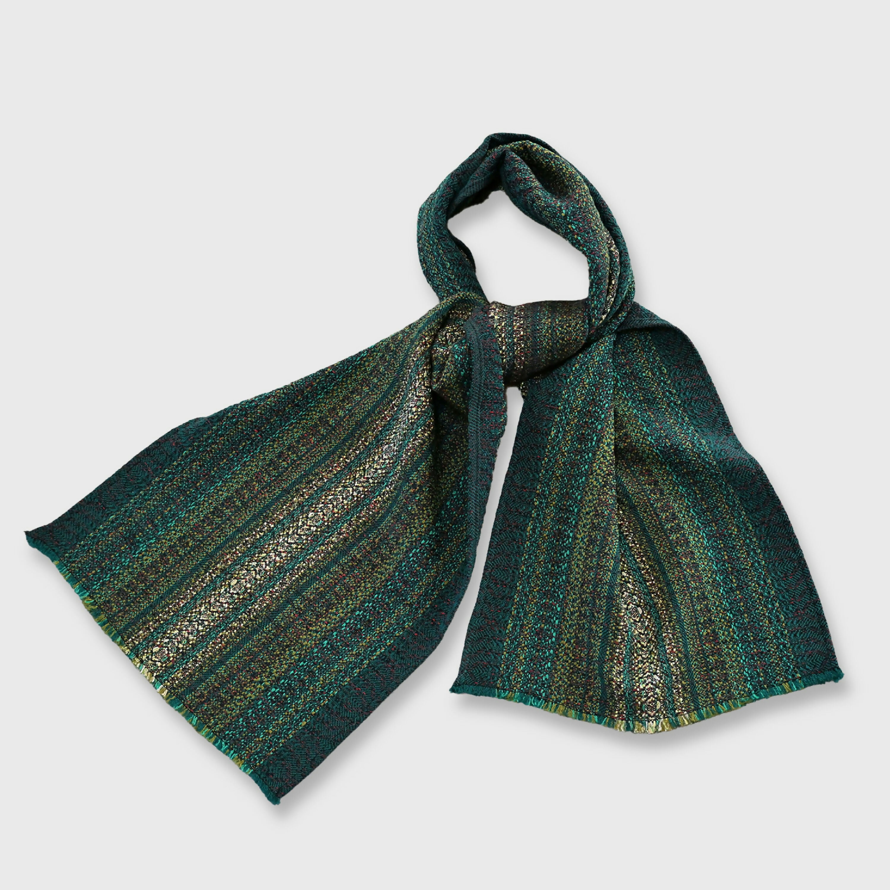 echarpe_vert_fonce_creation_tissages_francois_vieillard copie | EMPREINTES Paris