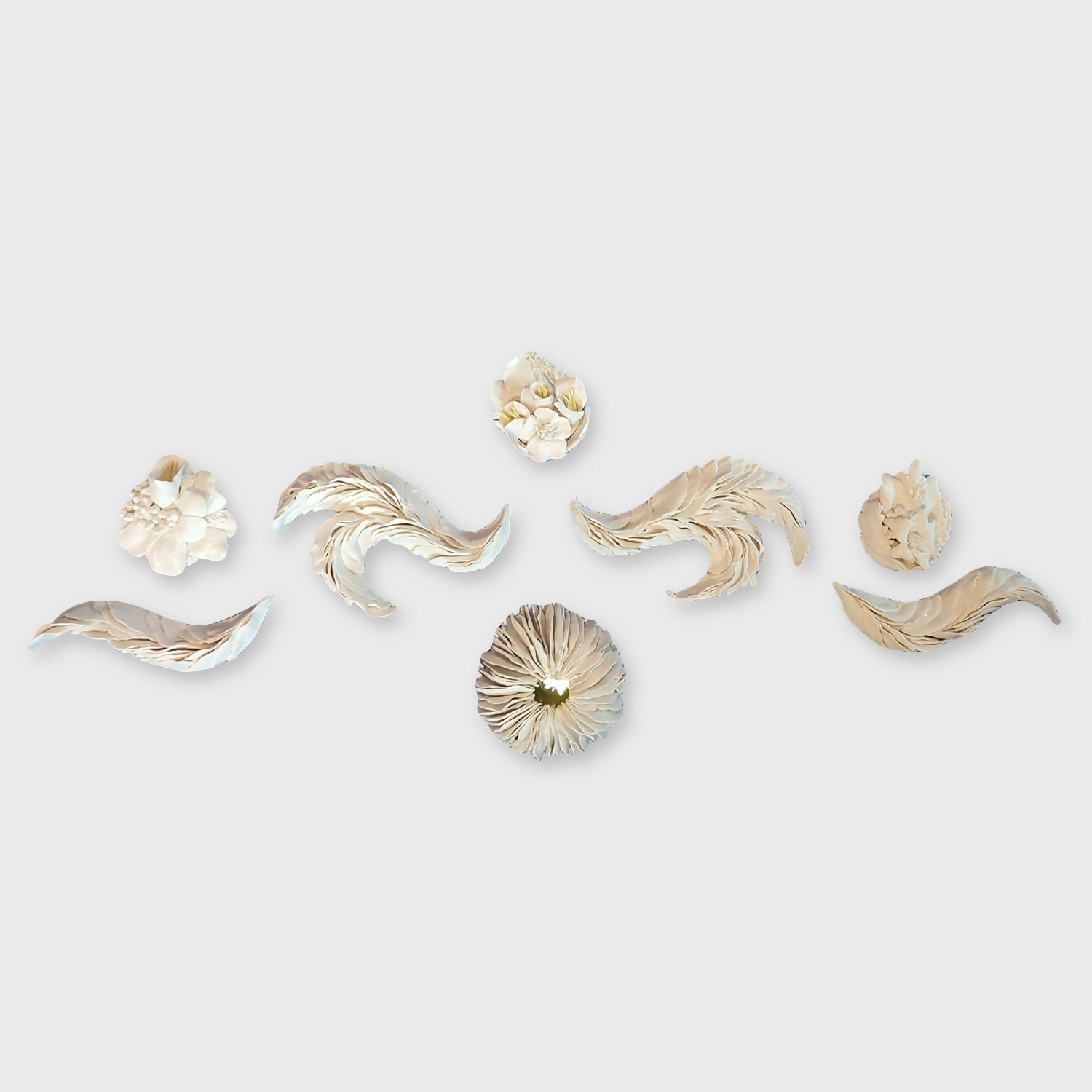 Composition murale en porcelaine - florale | EMPREINTES Paris