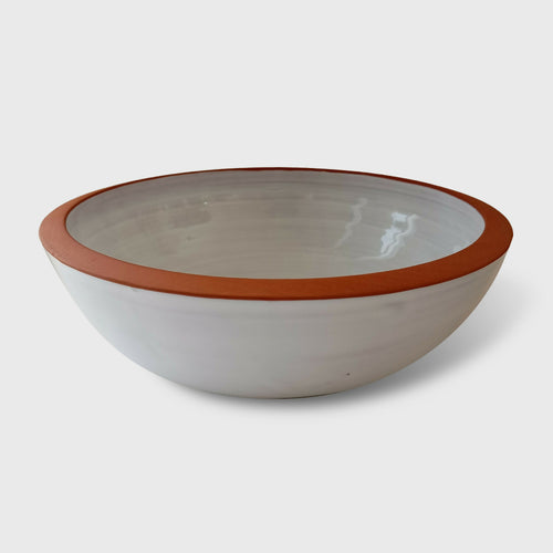 assiette_creuse_blanche_bords_rouge_georgie_blin_ceramiste copie | EMPREINTES Paris - EMPREINTES Paris