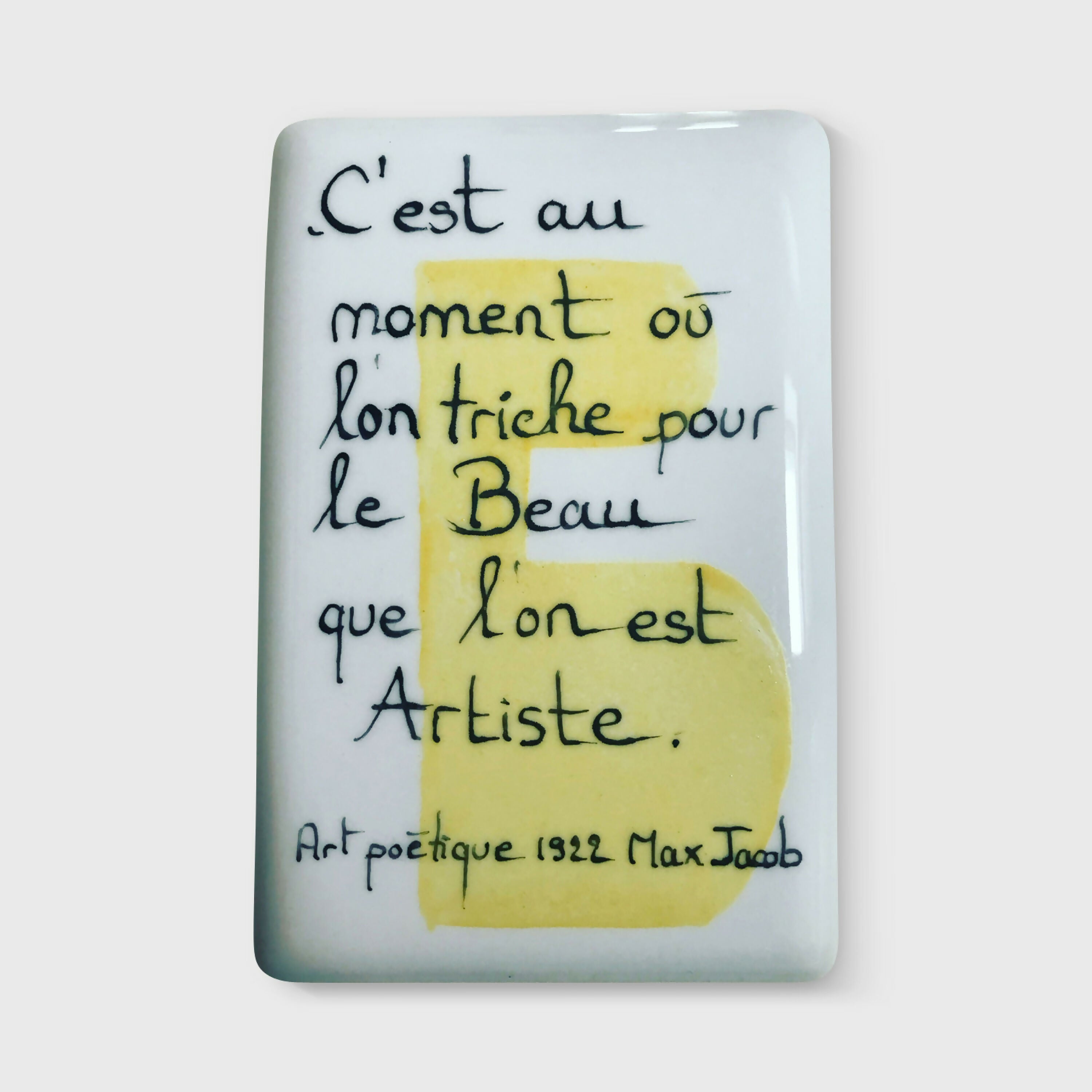 Carte de poésie Max Jacob en Porcelaine | EMPREINTES Paris