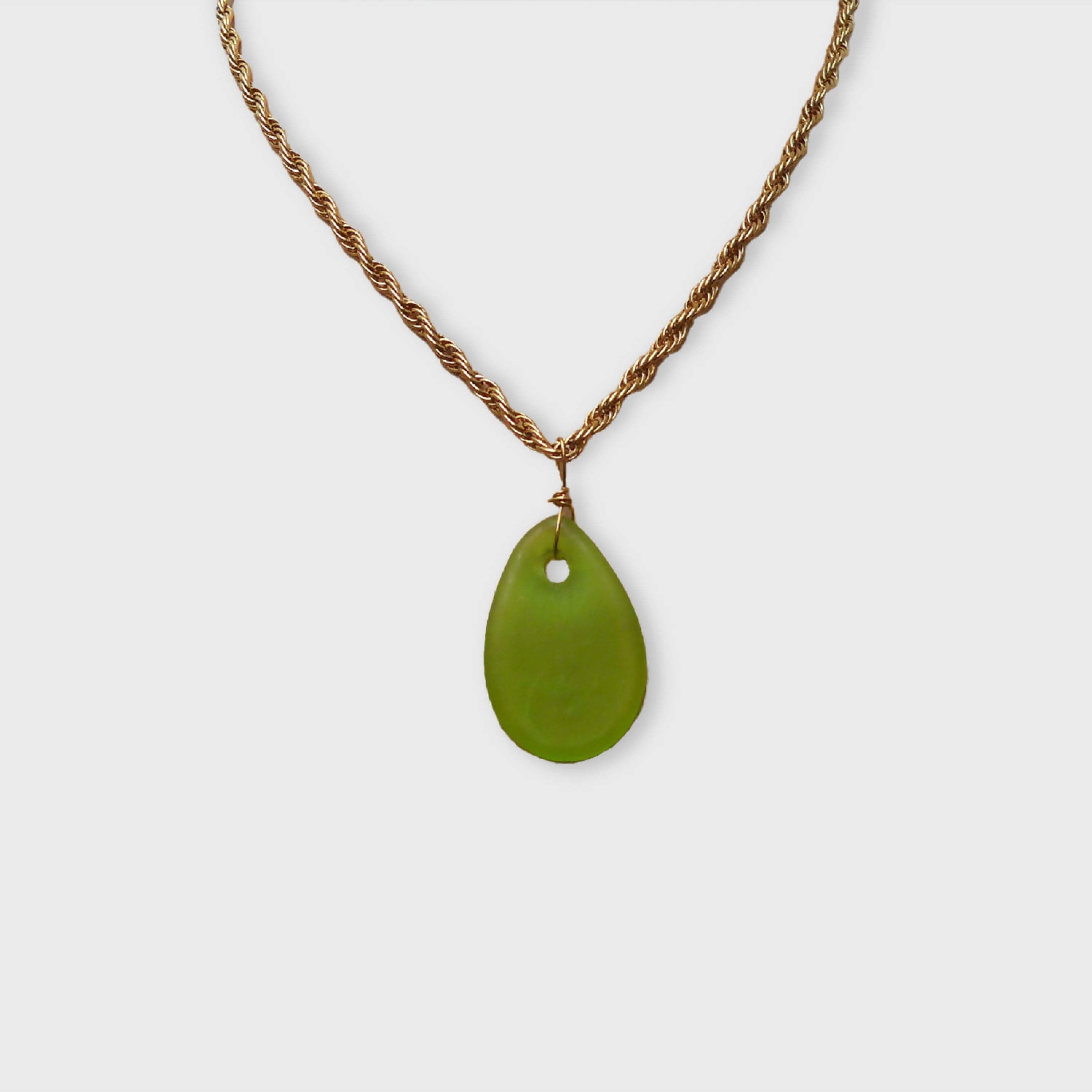 Pendentif GALET VERT E1011 | EMPREINTES Paris