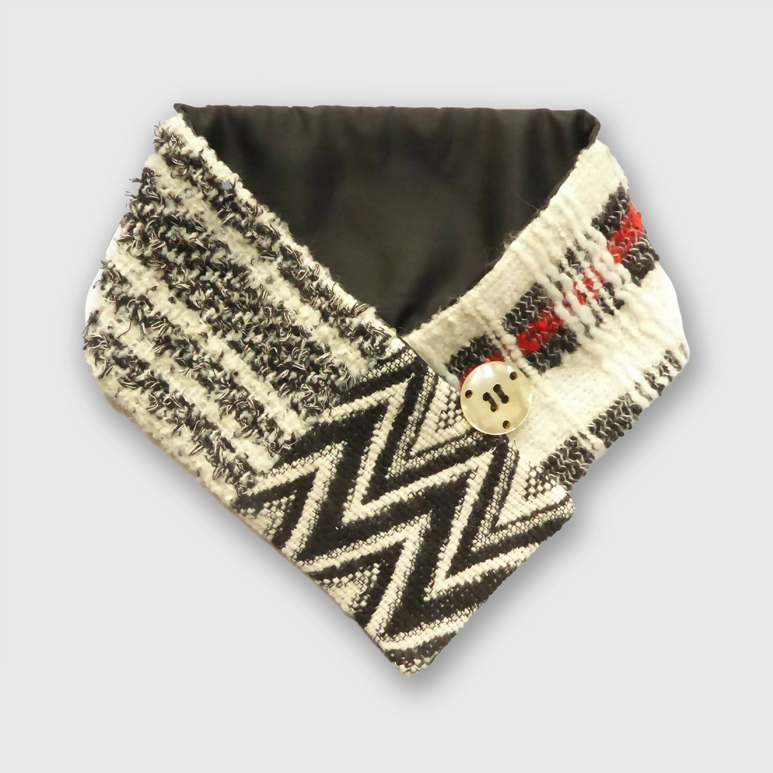 Col en laine blanc- noir | EMPREINTES Paris