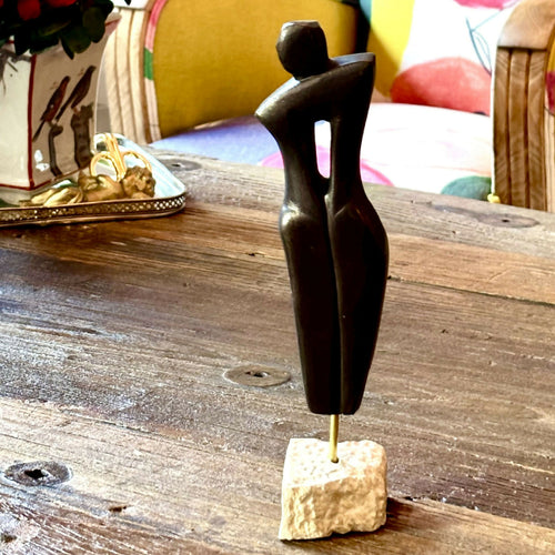 Figurine 6 en pierre calcaire de l'île de Ré, patiné bronze | EMPREINTES Paris - EMPREINTES Paris