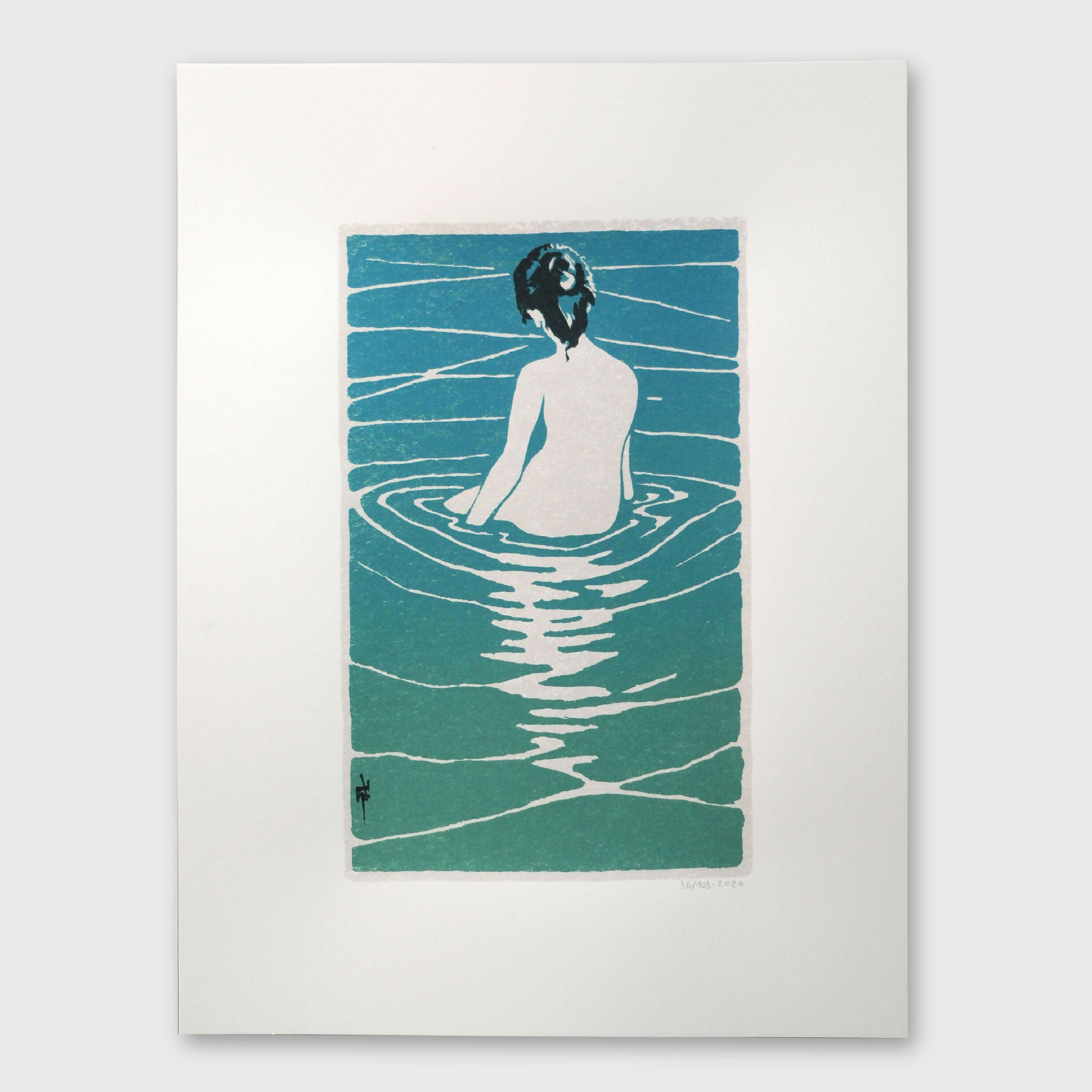 ichijo_narumi_femmes_nue_assise_dans_leau_serigraphie_le_trou_de_la_serrure copie | EMPREINTES Paris