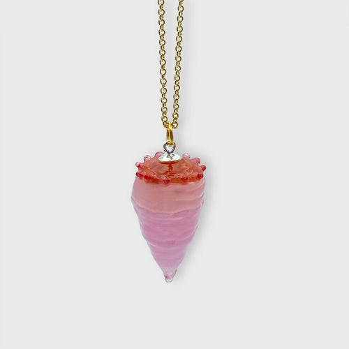 collier_pendentif_chaine_courte_verre_rose_opalin_monte_sur_une_chaine_en_argent_plaque_or copie | EMPREINTES Paris - EMPREINTES Paris