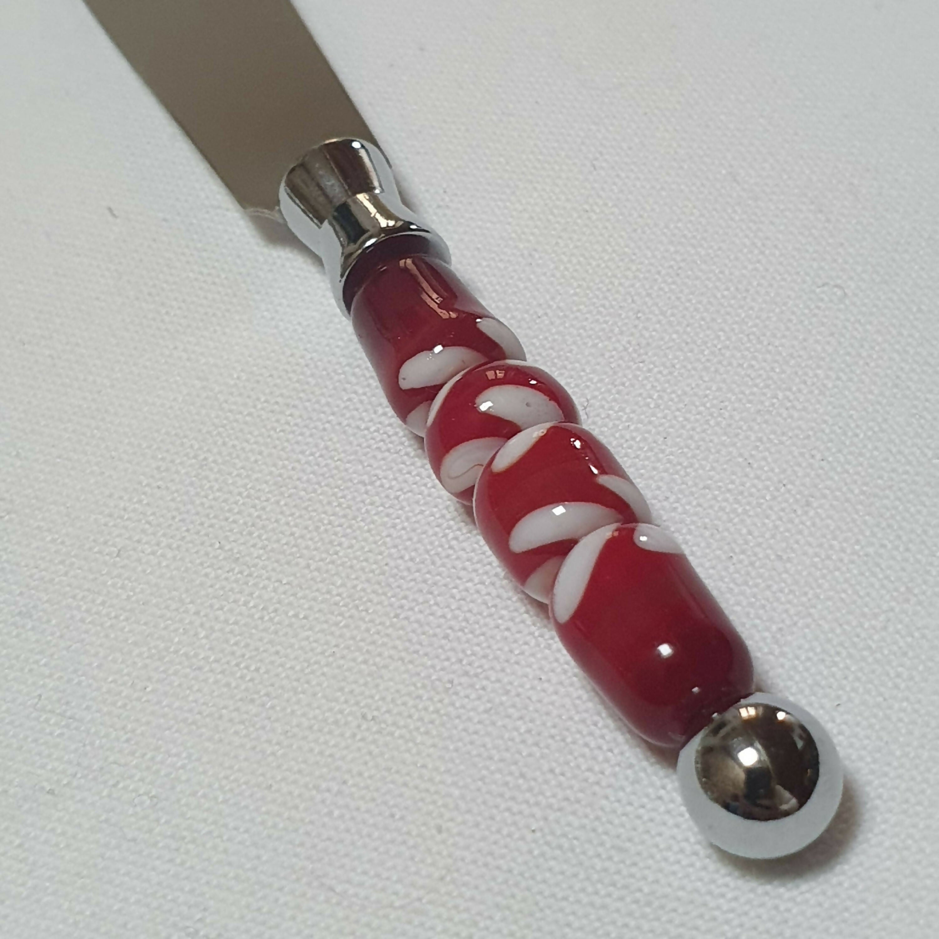 Couteau à beurre Epis rouge et blanc | EMPREINTES Paris