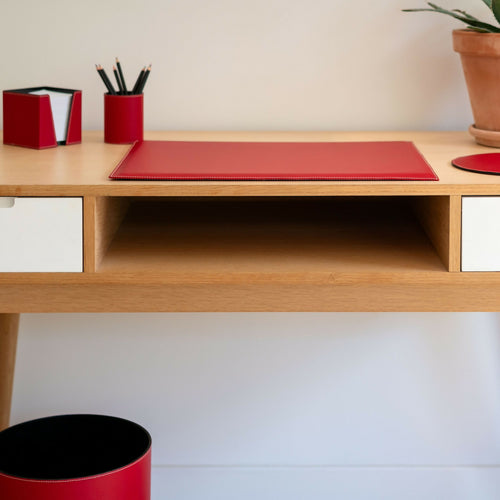 Cube papier cuir rouge | EMPREINTES Paris - EMPREINTES Paris