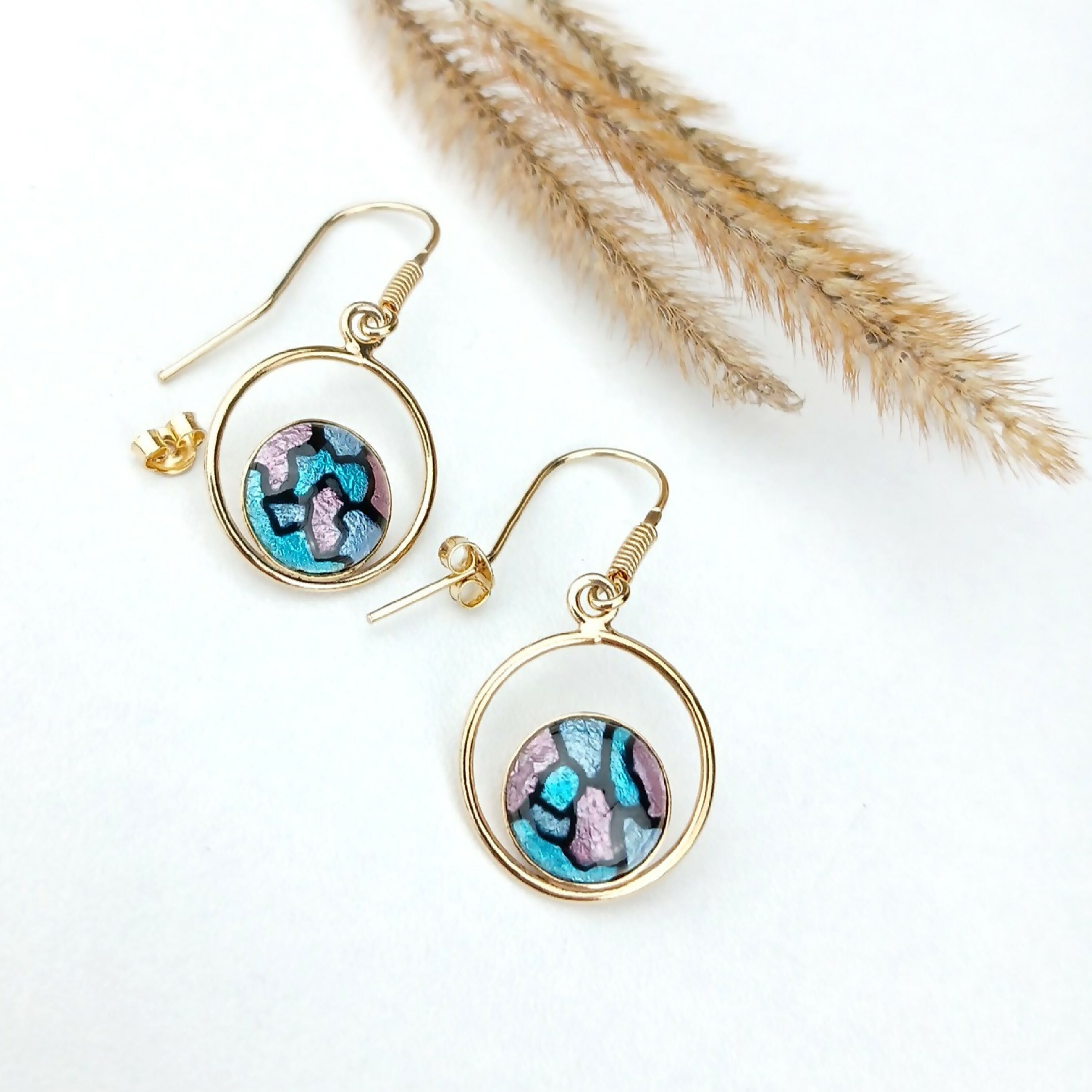 boucles_doreilles_double_cercle_en_email_et_argent_plaque_or_les_emaux_arediens_lemail_grand_feu_de_limoges copie | EMPREINTES Paris