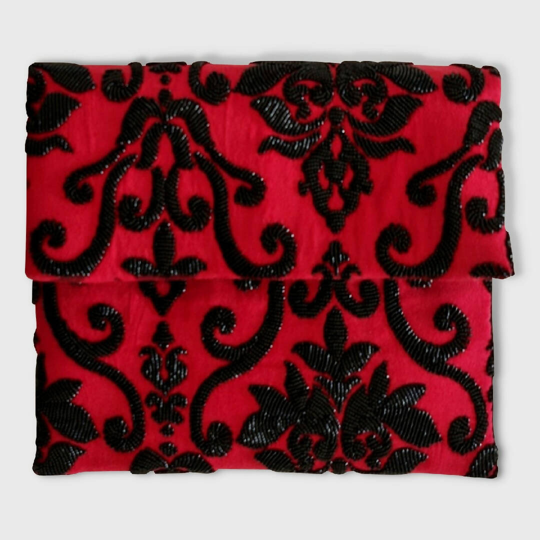 Pochette rouge perlée | EMPREINTES Paris