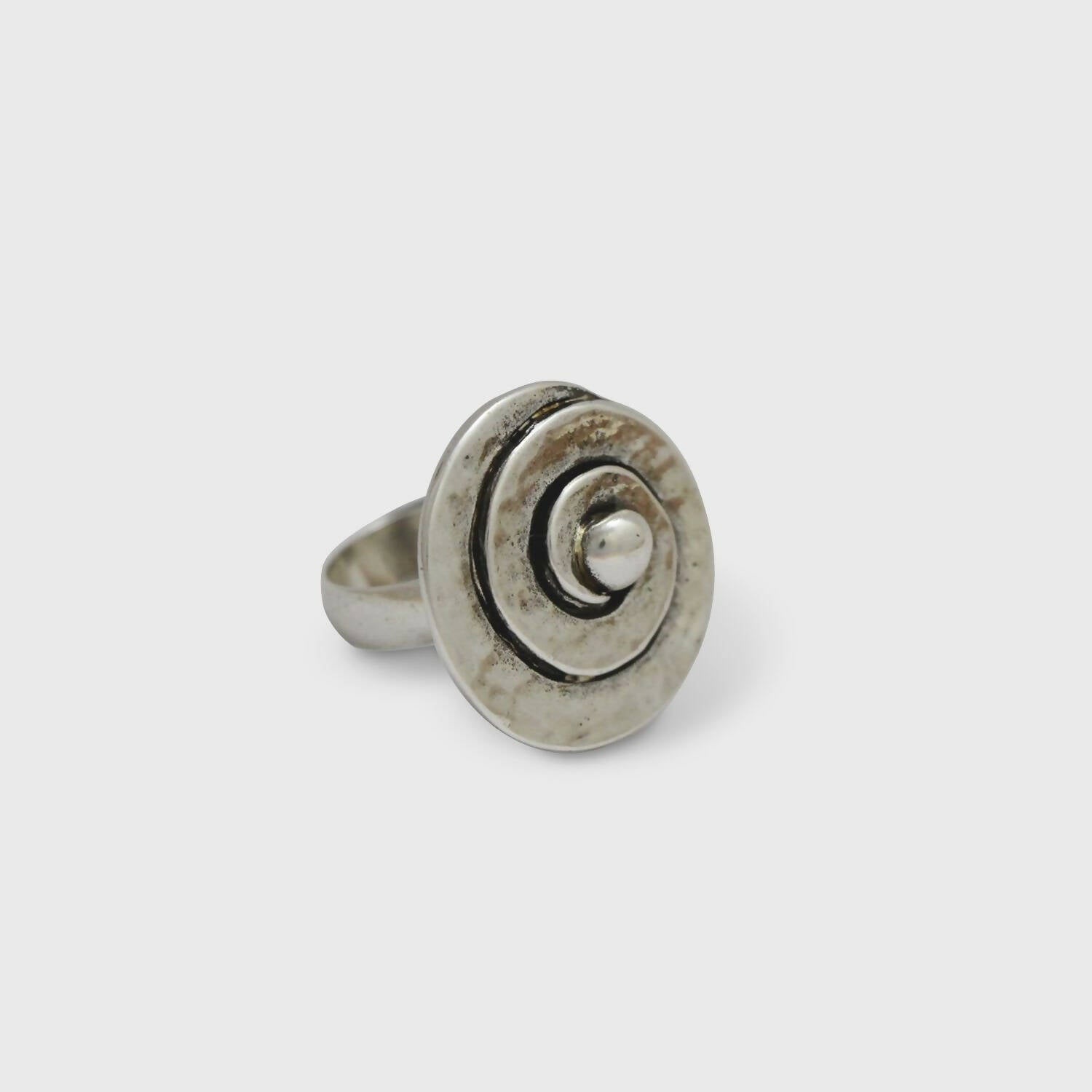Bague réglable en étain argentée 8 | EMPREINTES Paris