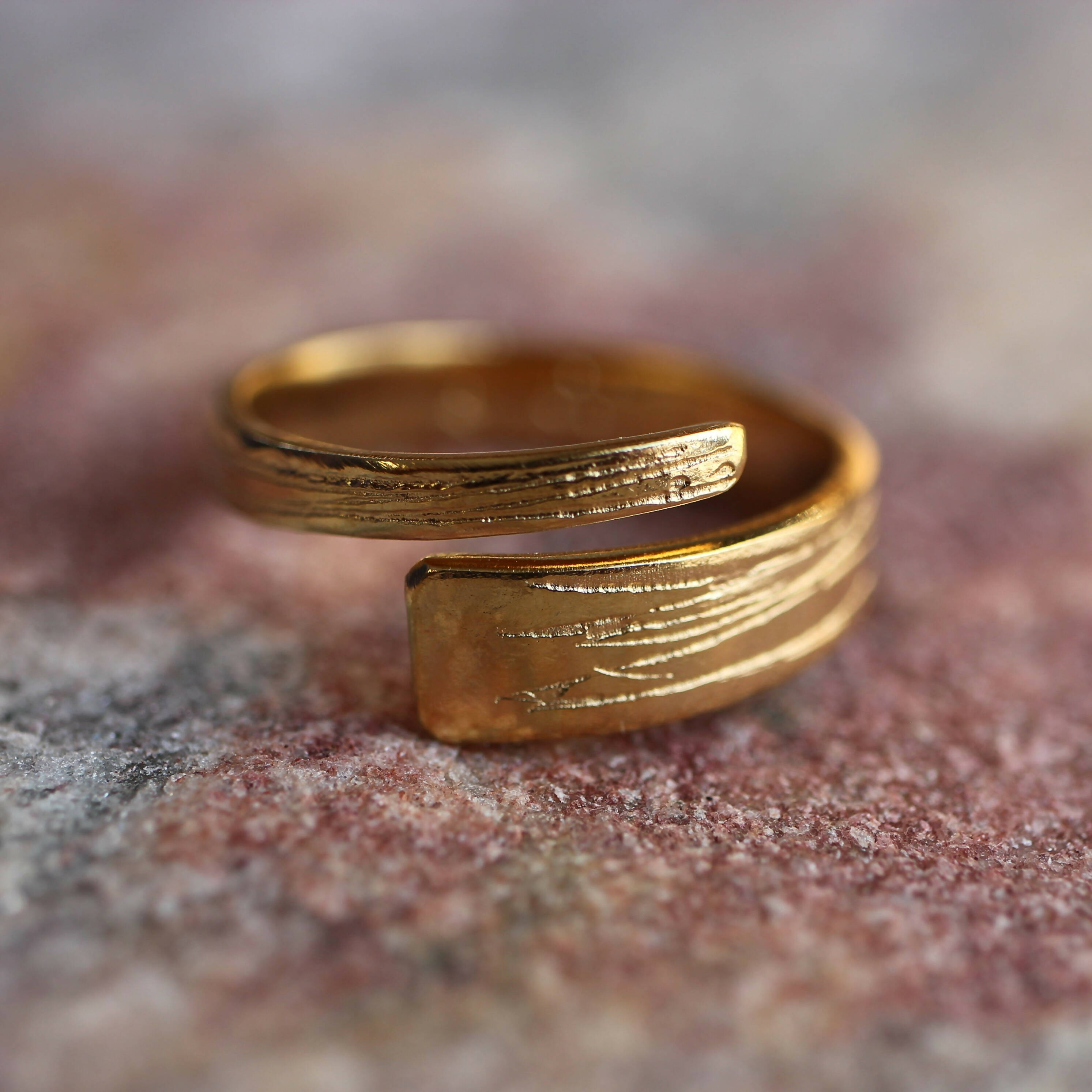 Bague STRIE plaqué or | EMPREINTES Paris