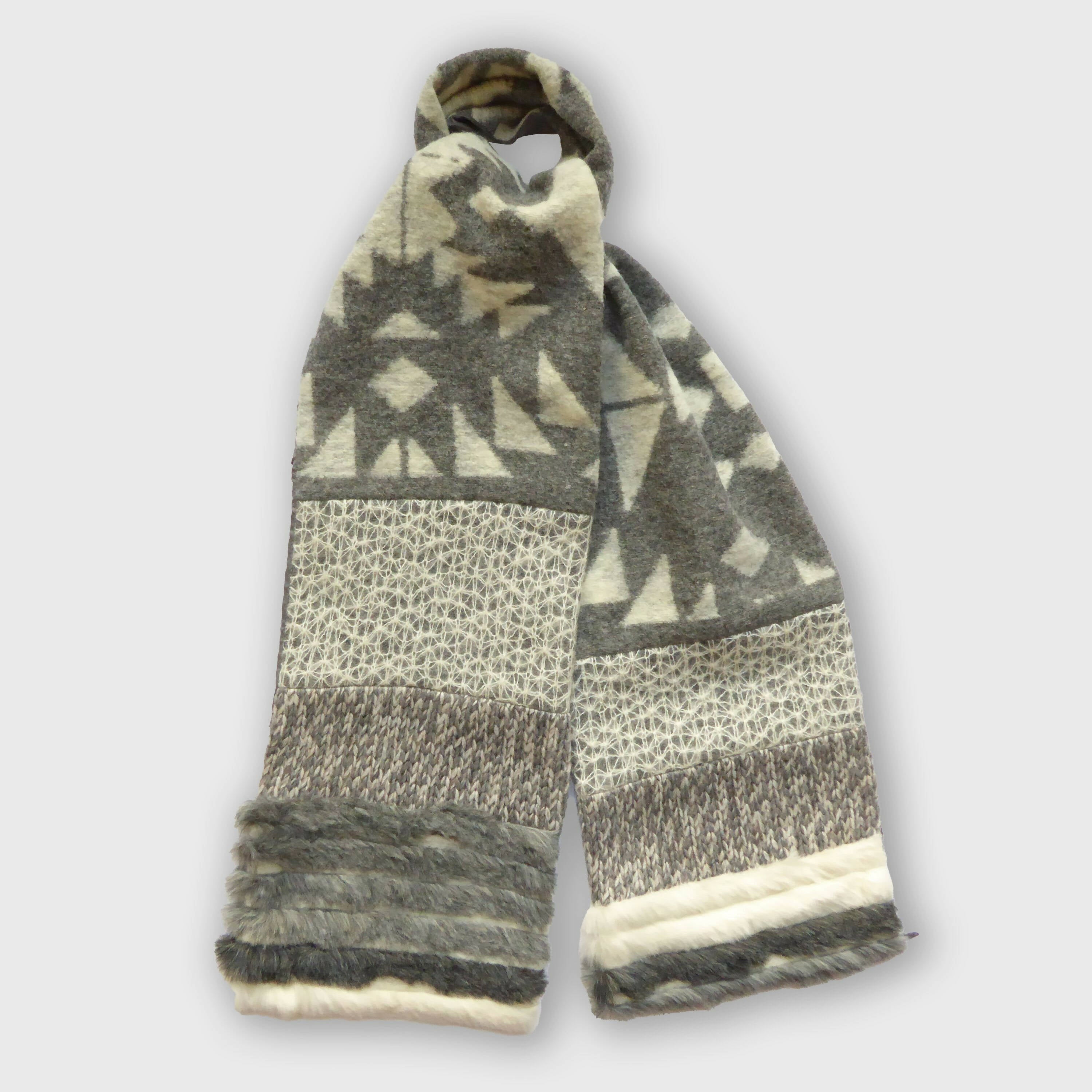 Écharpe hivernale femme- gris glacier | EMPREINTES Paris