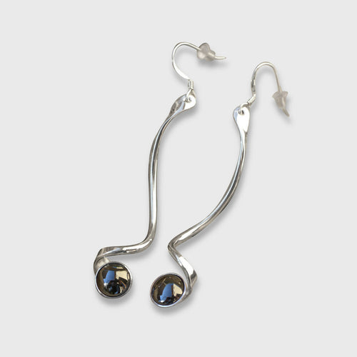 Boucles d'oreilles argent Hématite Glaolia | EMPREINTES Paris - EMPREINTES Paris