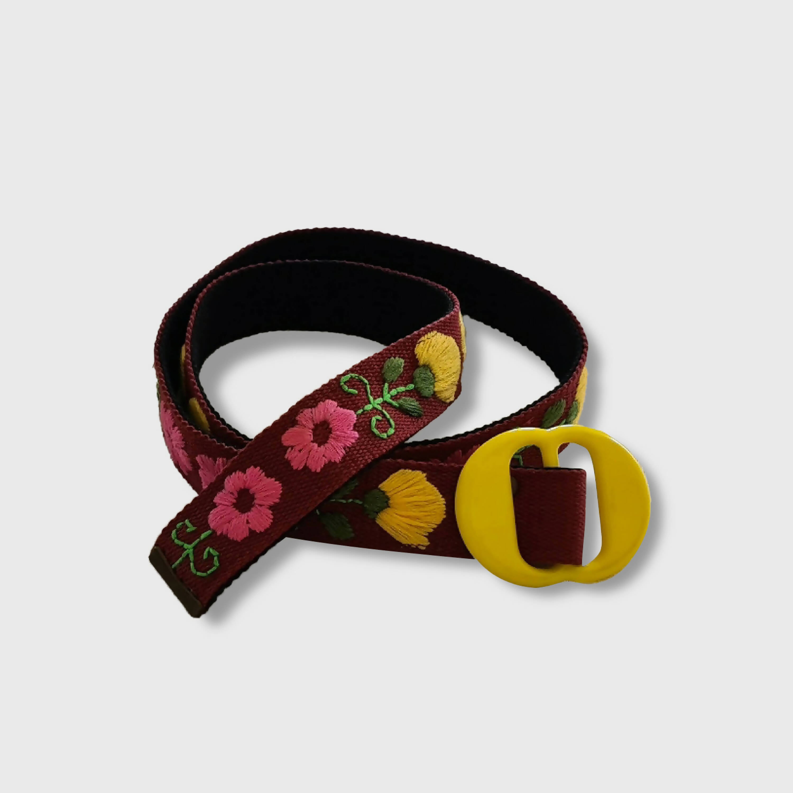 Ceinture boucle jaune | EMPREINTES Paris