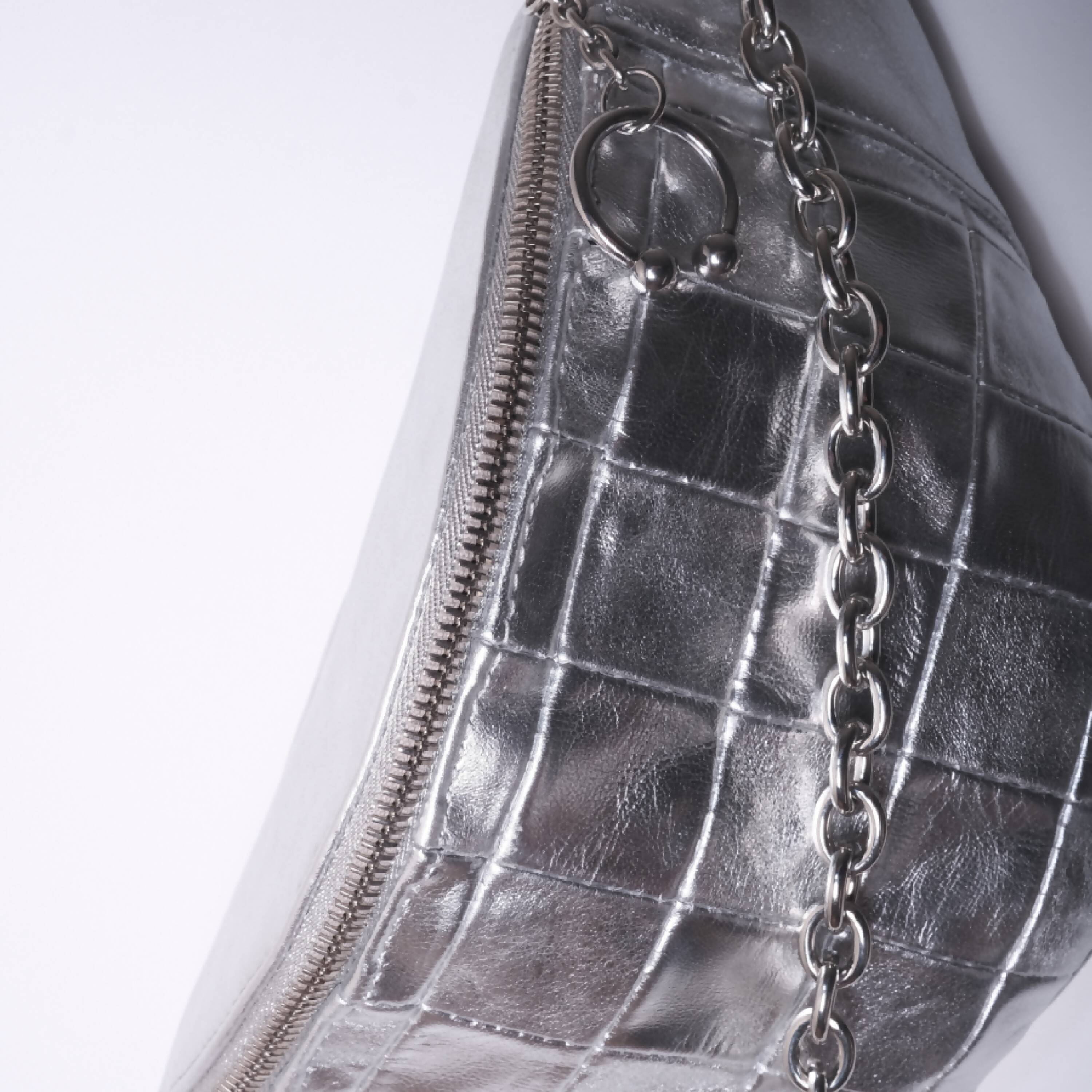Sac banane - damier argent | EMPREINTES Paris