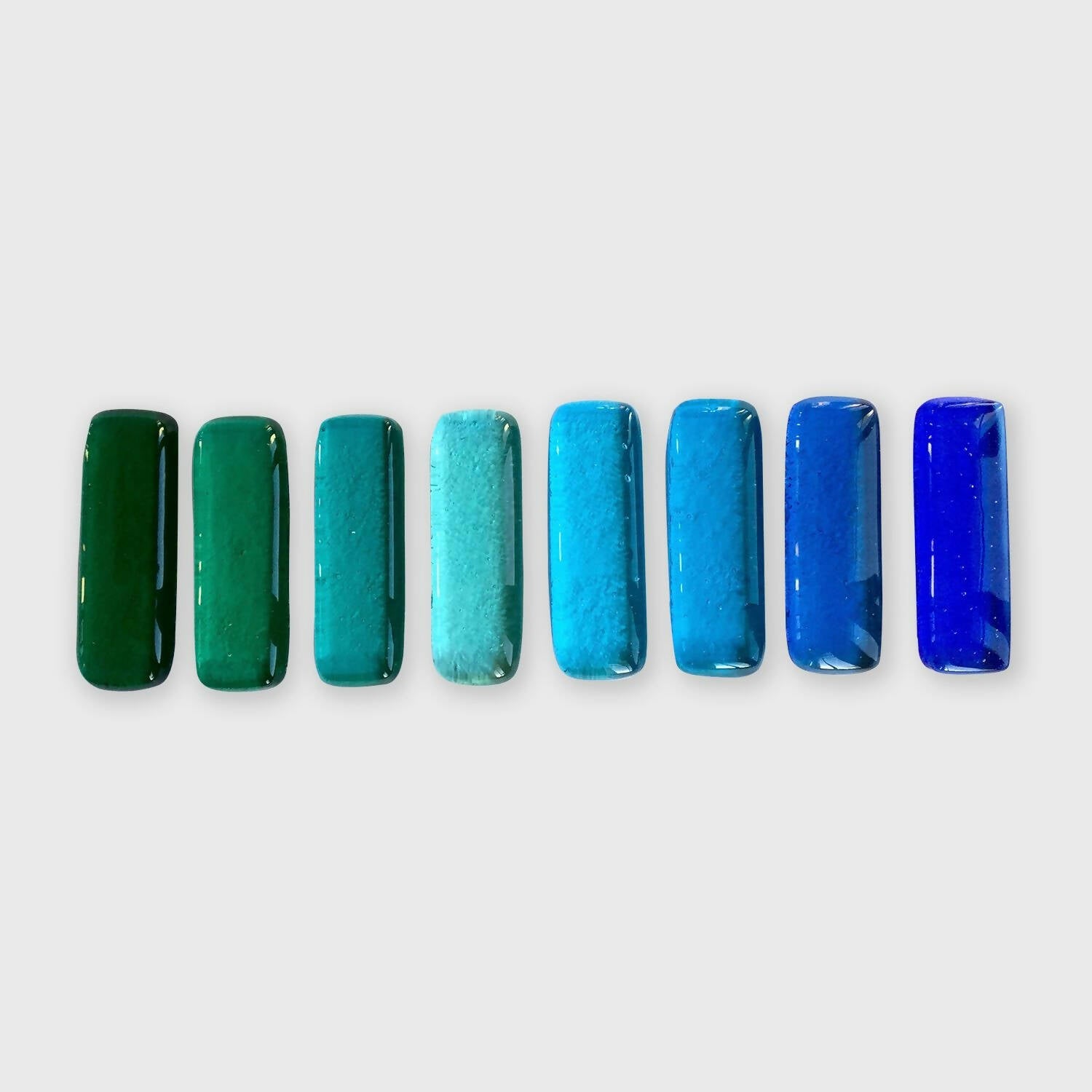 Coffret de 8 porte-couteaux barrettes Bleu-vert | EMPREINTES Paris
