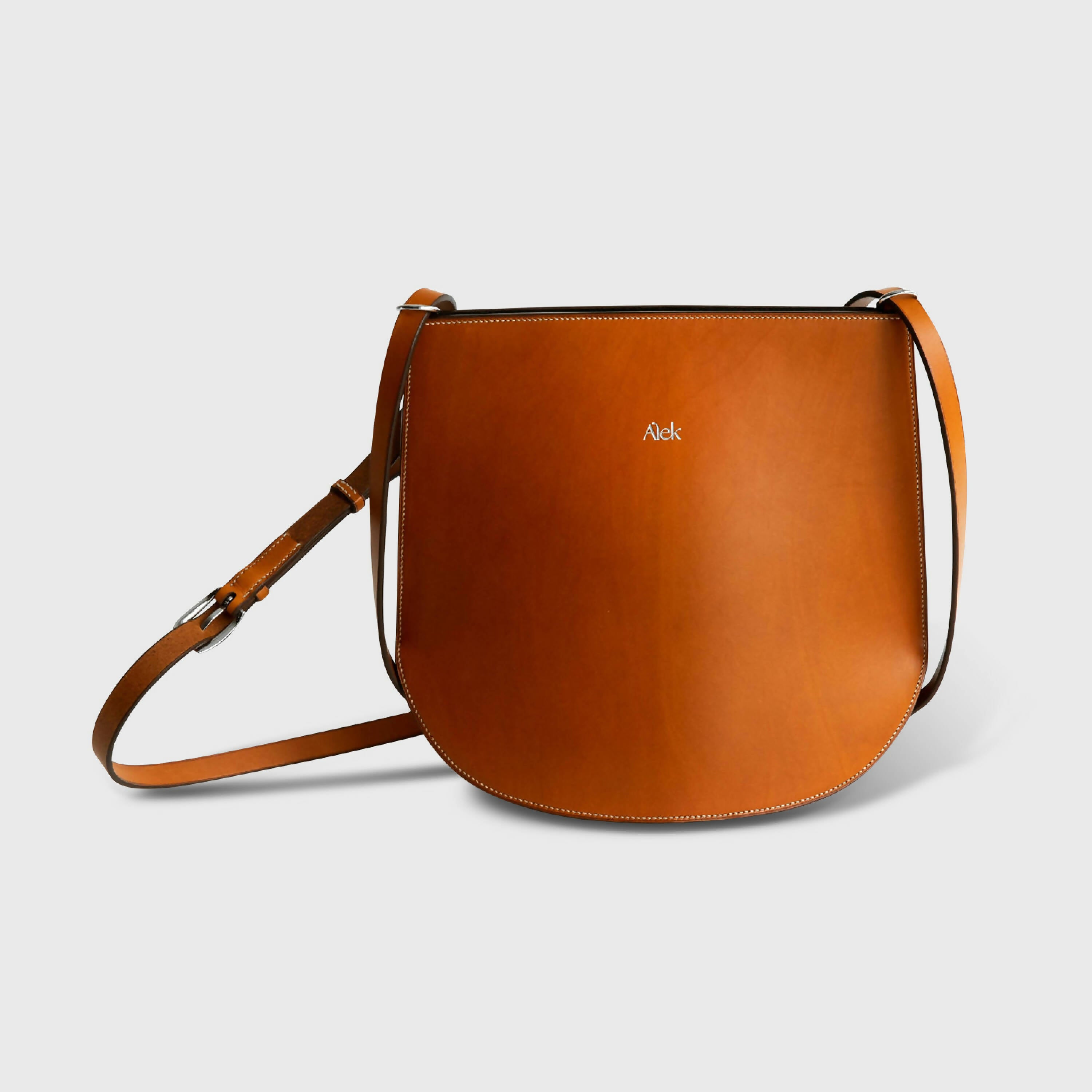 Sac bandoulière en cuir - DAMOISEAU - cousu à la main au point sellier | EMPREINTES Paris