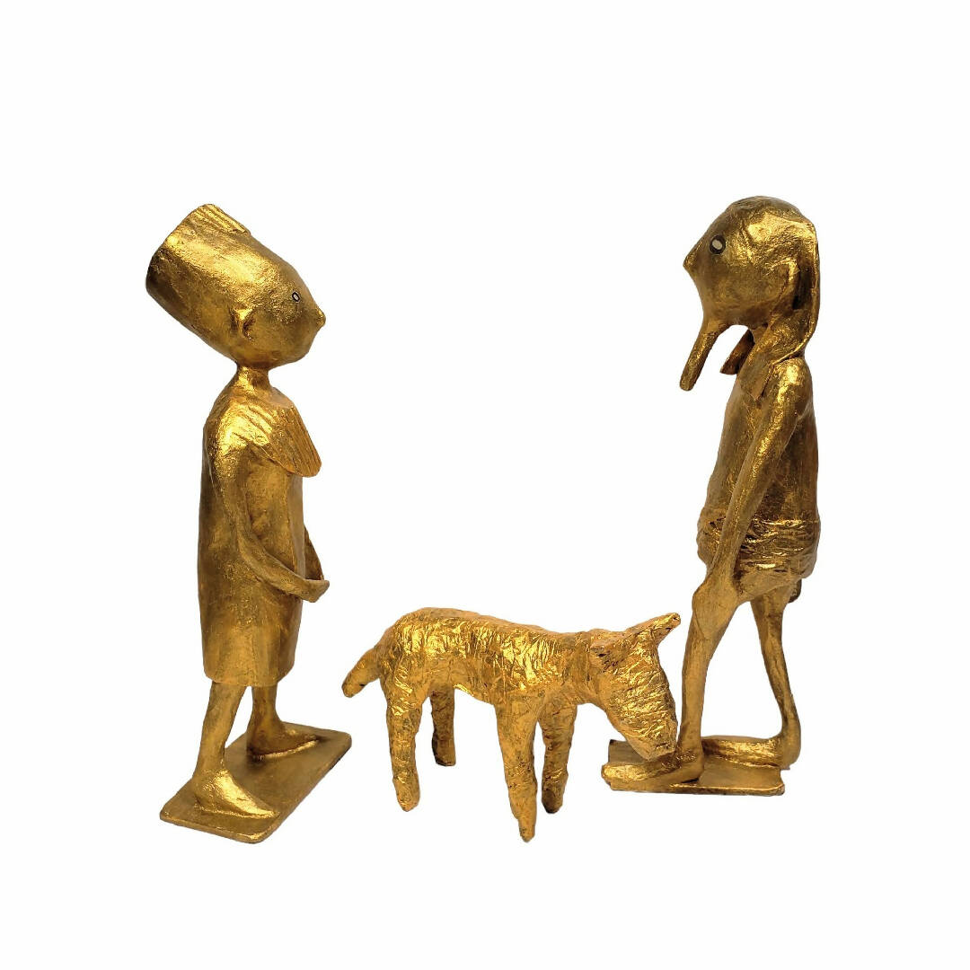 Sculpture Pharaon , Madame et Toutouk | EMPREINTES Paris | EMPREINTES Paris