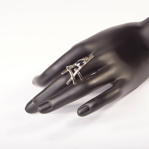 Bague LA BELLE PARISIENNE en argent avec une hématite. | EMPREINTES Paris - EMPREINTES Paris