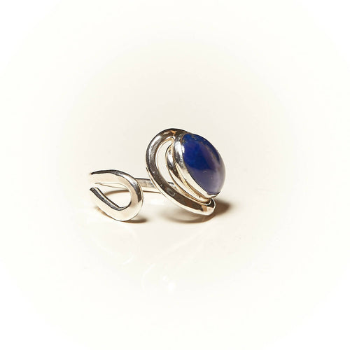 Bague VOLUPTIA en argent avec un Lapis lazuli. | EMPREINTES Paris - EMPREINTES Paris