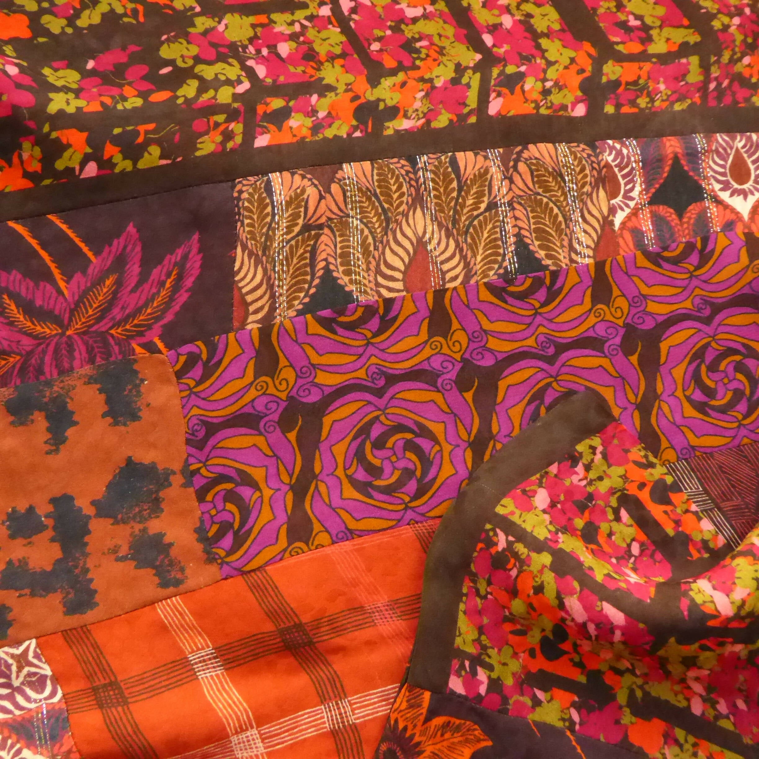 Foulard mix imprimés brique | EMPREINTES Paris