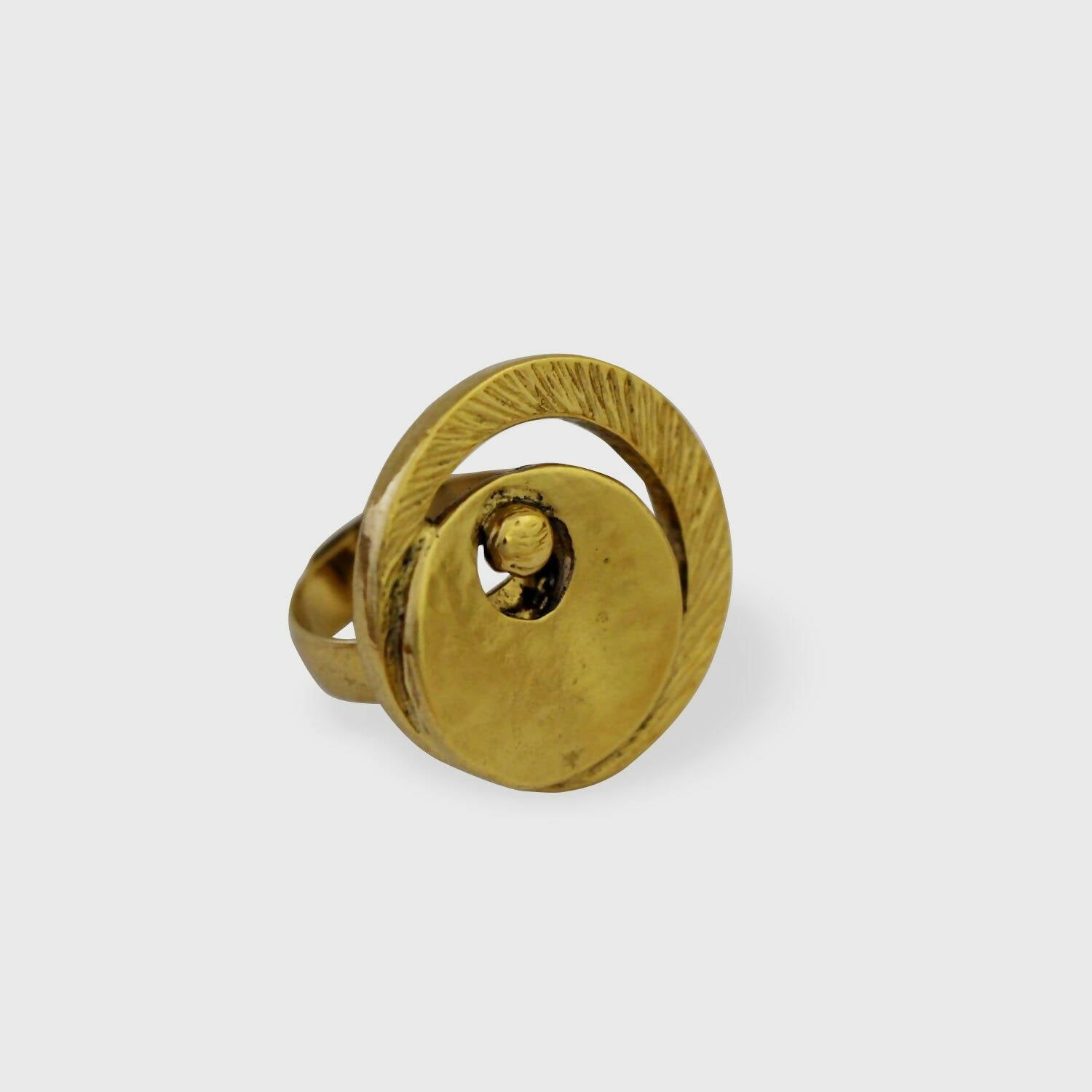 Bague réglable en étain Dorée 8 | EMPREINTES Paris