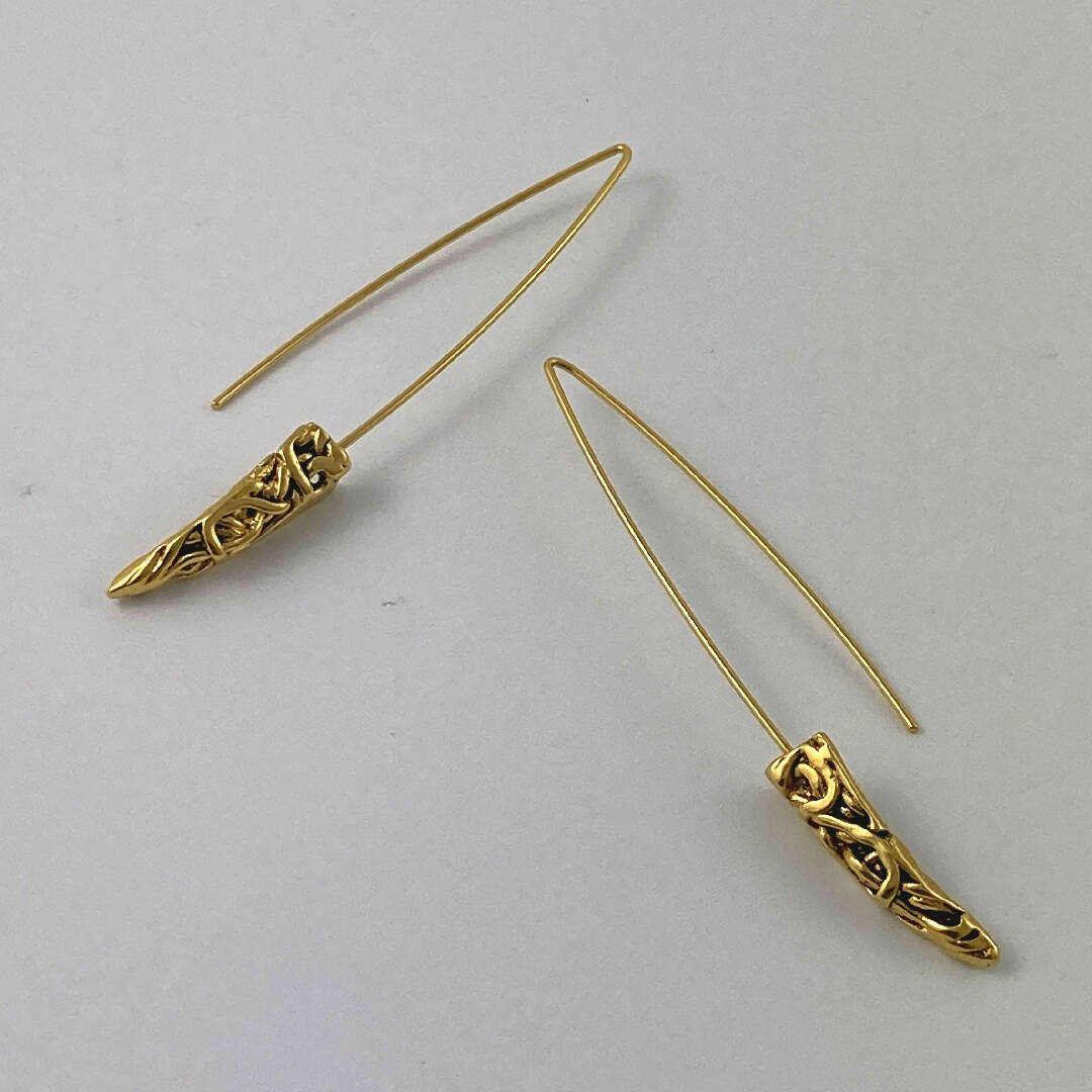 Boucles d’oreilles en étain Doré 10 | EMPREINTES Paris