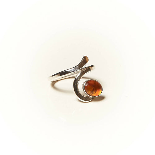 Bague PERCE NEIGE en argent avec une ambre. | EMPREINTES Paris - EMPREINTES Paris