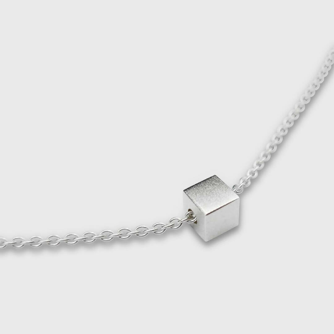 Collier cube Argent | EMPREINTES Paris