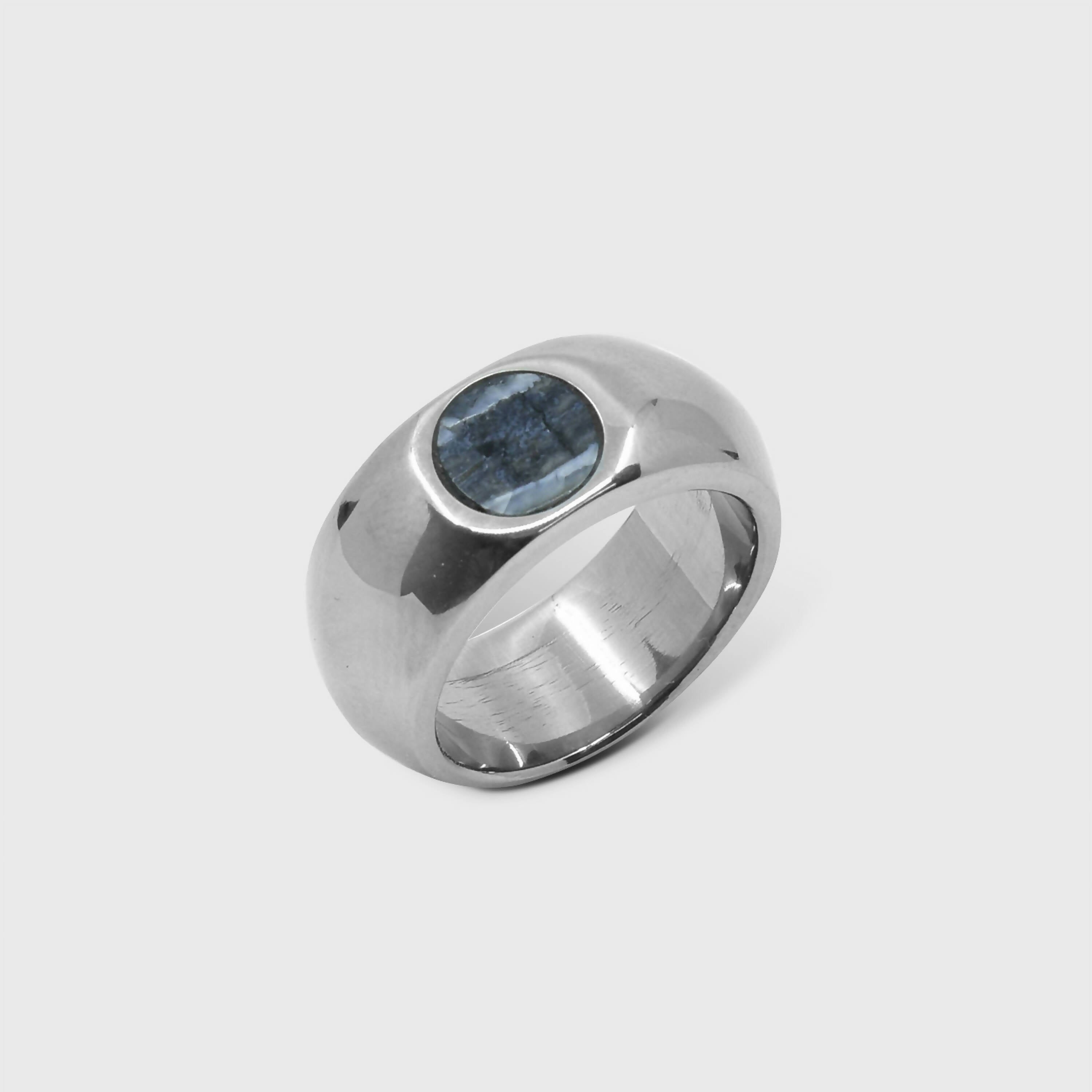 Bague titane et Molaire de Mammouth | EMPREINTES Paris