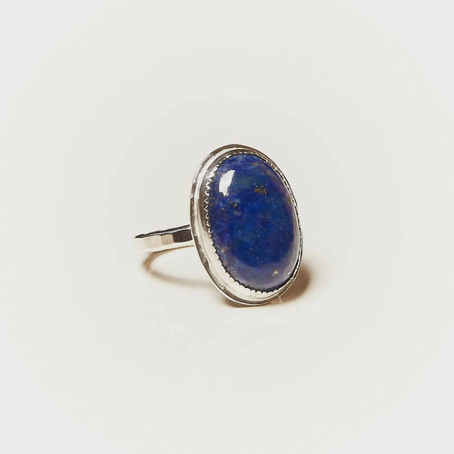 Bague ROSAIA en argent avec un Lapis lazuli. | EMPREINTES Paris - EMPREINTES Paris