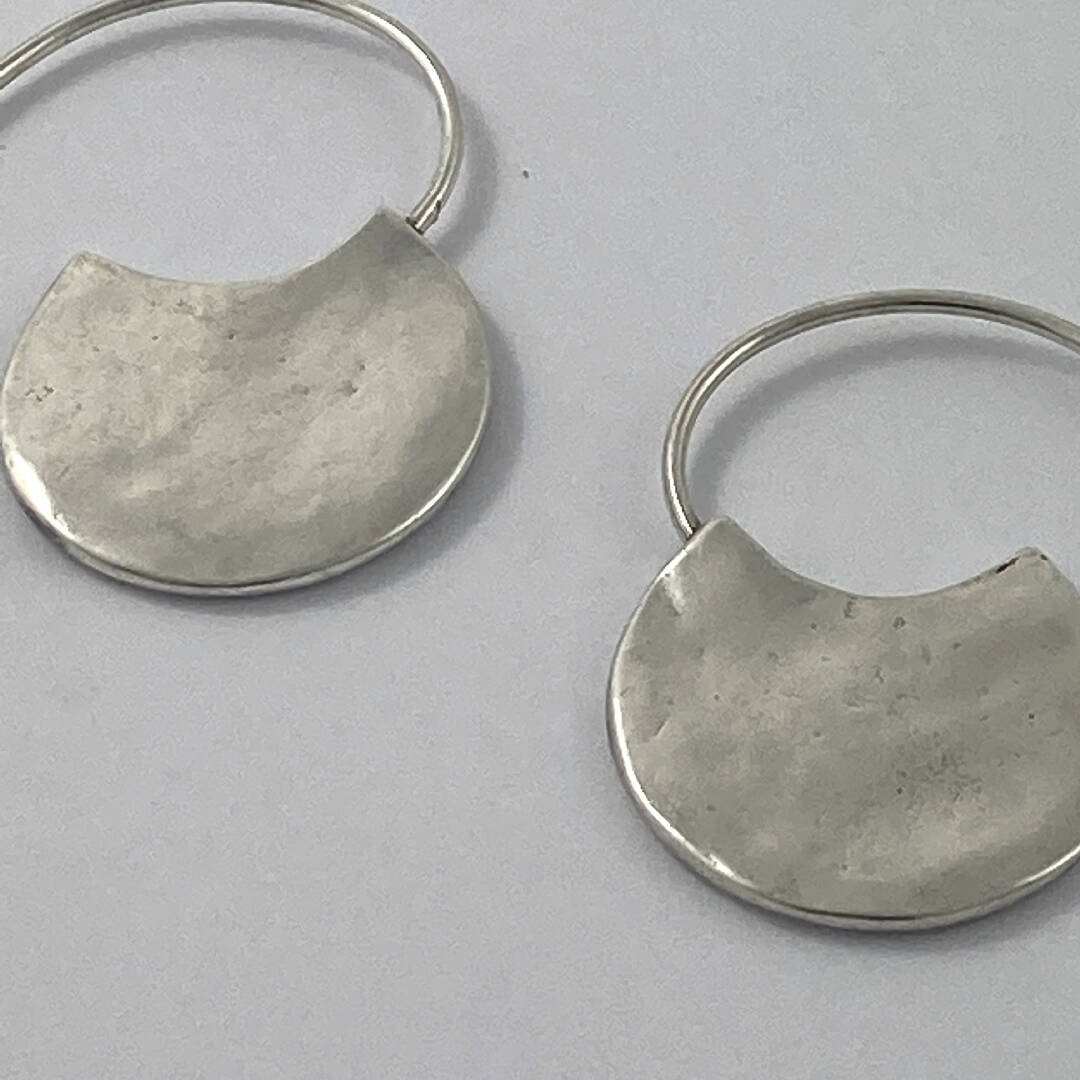 Boucles d’oreilles en étain Argenté 4 | EMPREINTES Paris