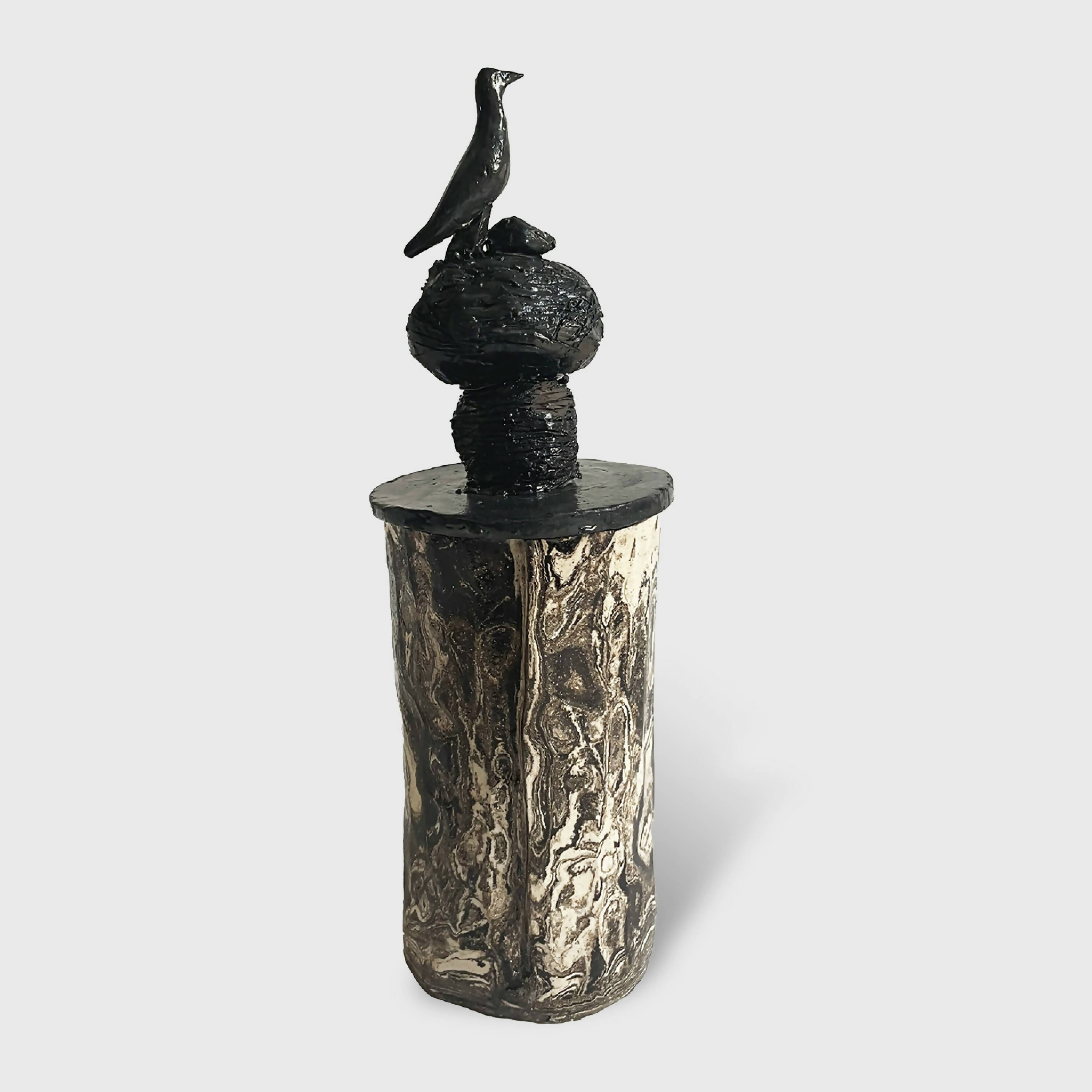 Pot Oiseau sur Rocher Noir | EMPREINTES Paris