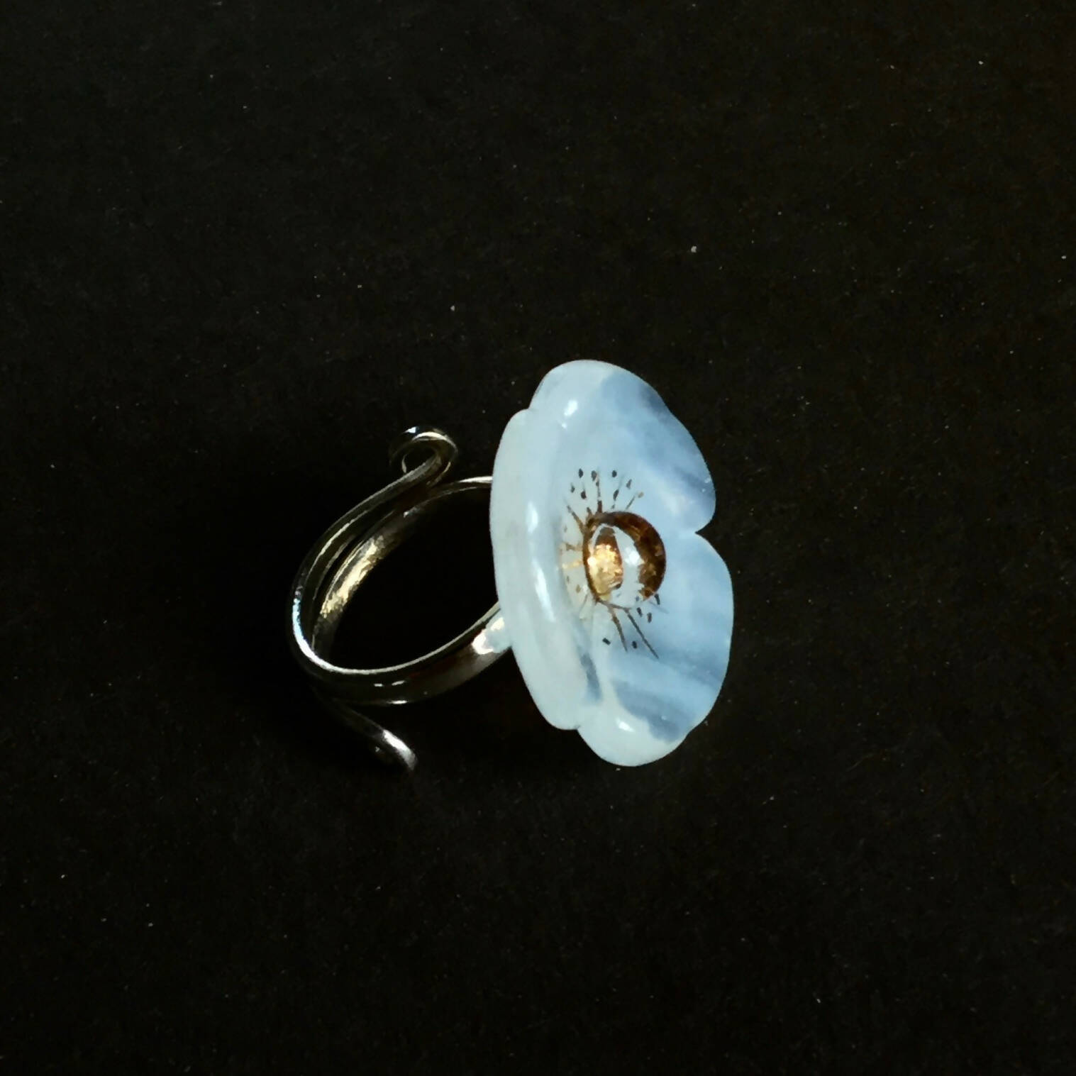 Bague FLEUR blanc nuage | EMPREINTES Paris