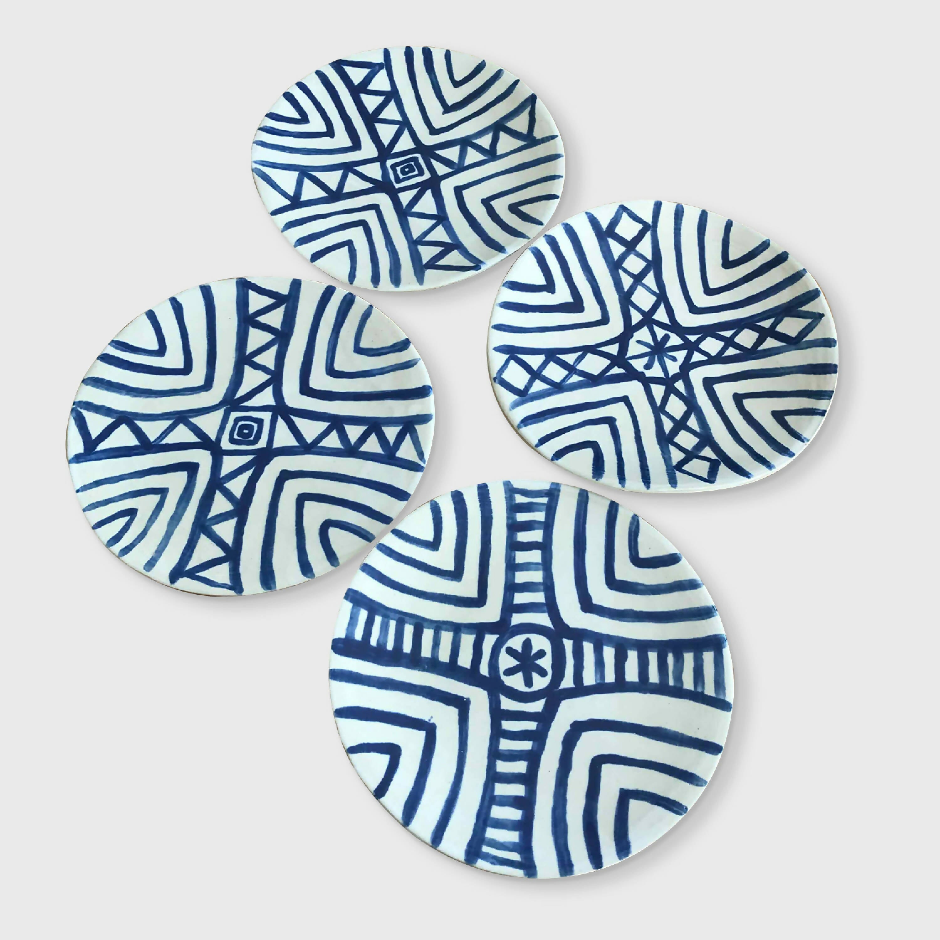 Set de 4 assiettes à dessert Ethnik | EMPREINTES Paris