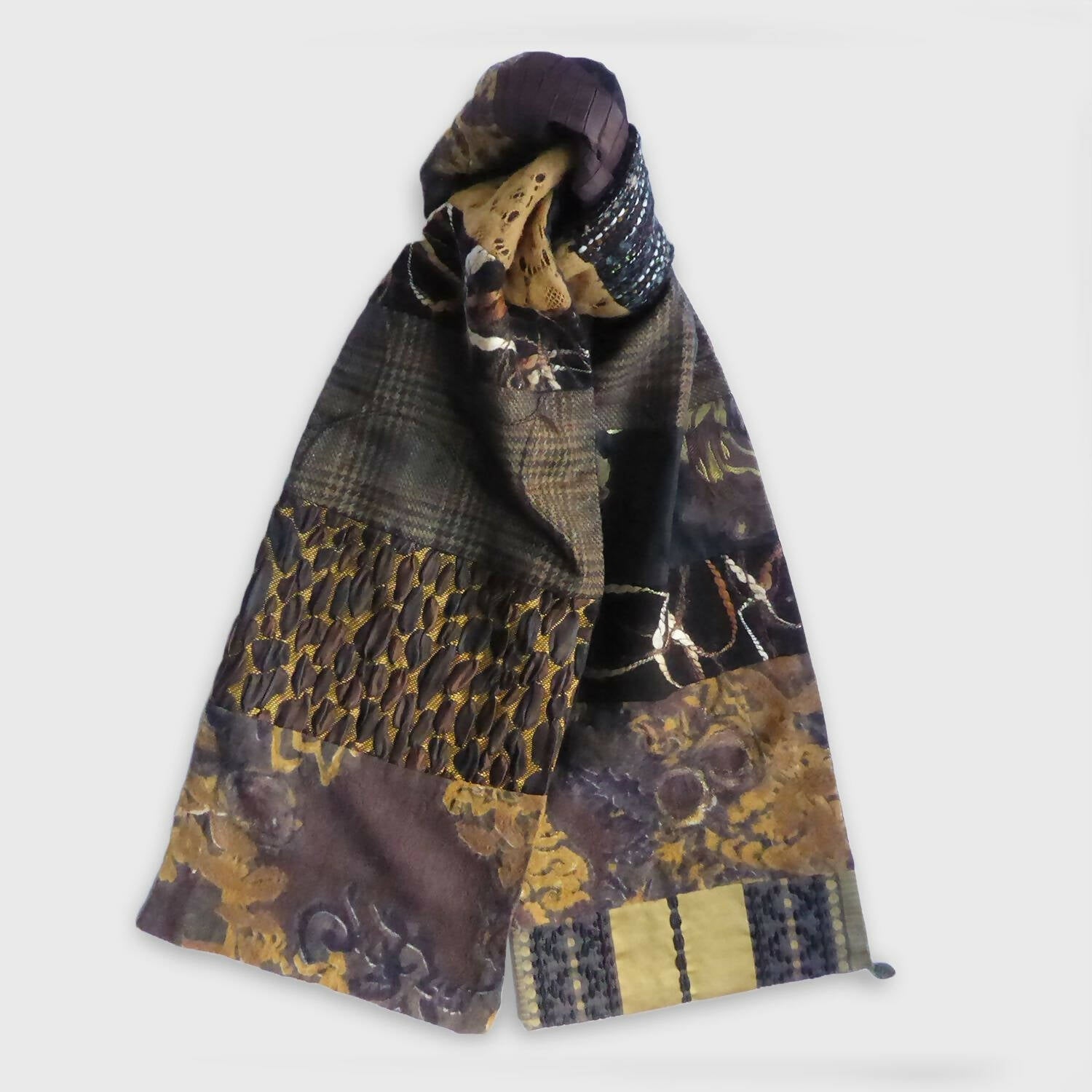 Écharpe hivernale femme ocre | EMPREINTES Paris