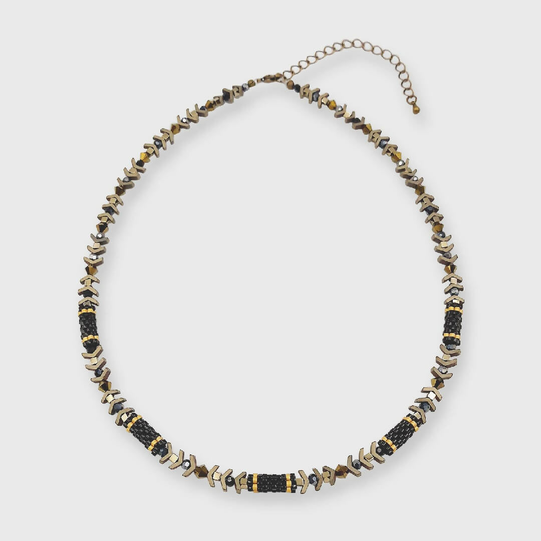 Collier collection Pagode noir er or | EMPREINTES Paris