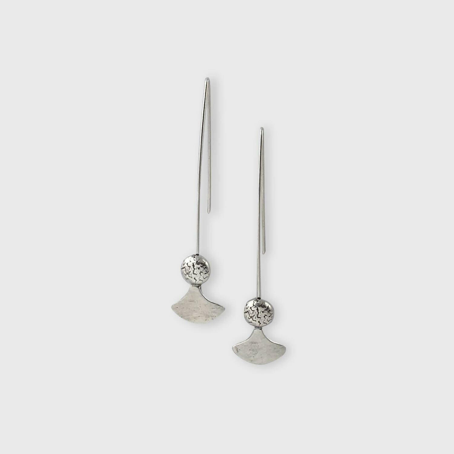 Boucles d’oreilles en étain argenté 7 | EMPREINTES Paris