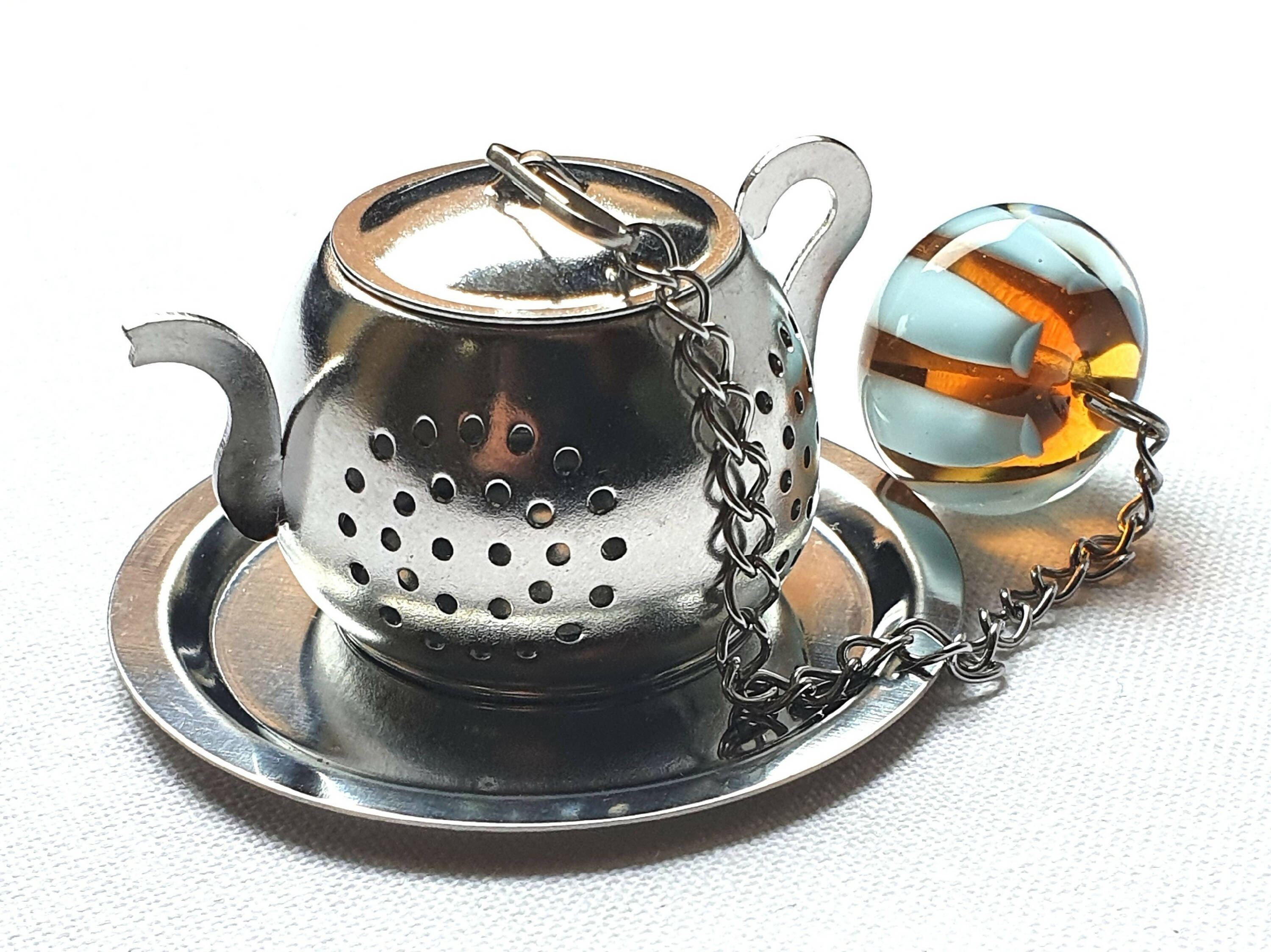 Boule à thé Mini théière Perle à rayures | EMPREINTES Paris | EMPREINTES Paris