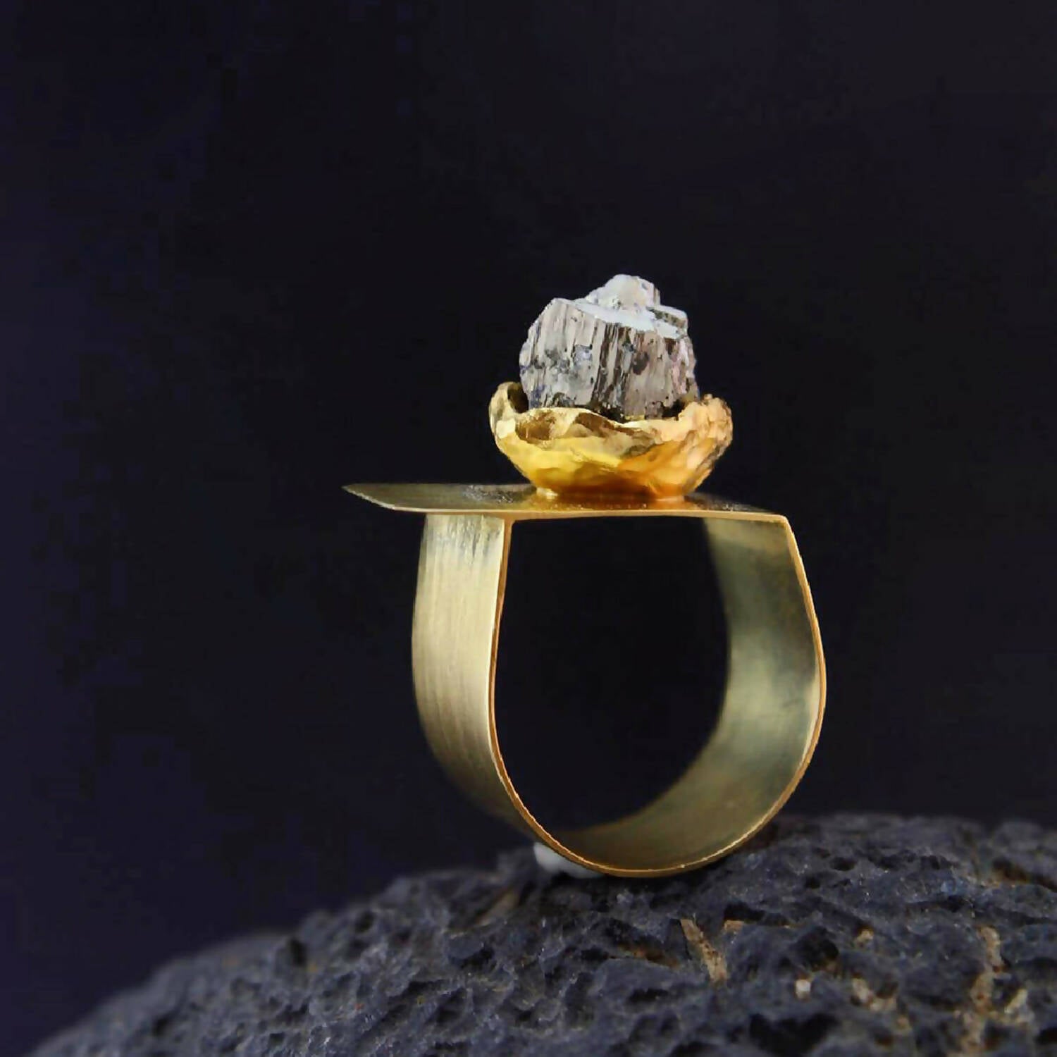 Bague Pyrite Or Pièce unique | EMPREINTES Paris