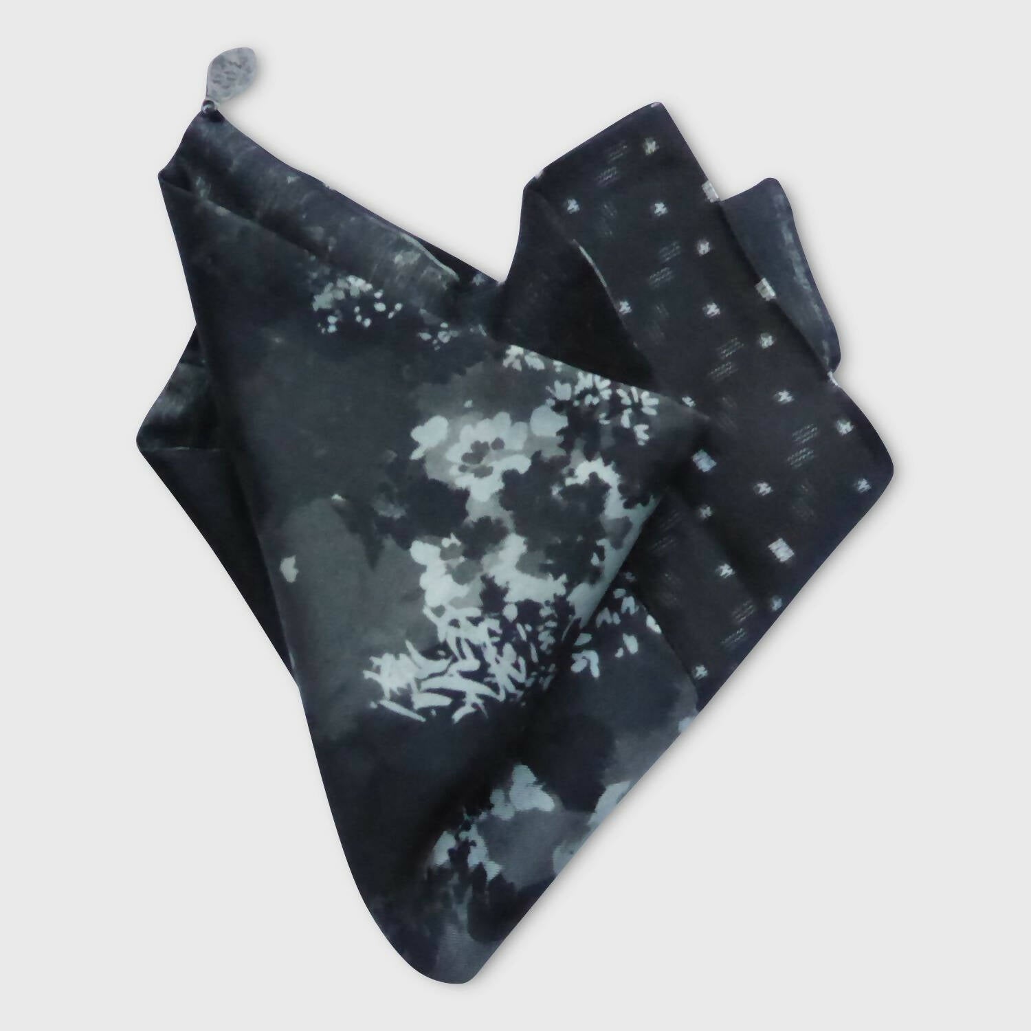 Pochette soie homme anthracite | EMPREINTES Paris