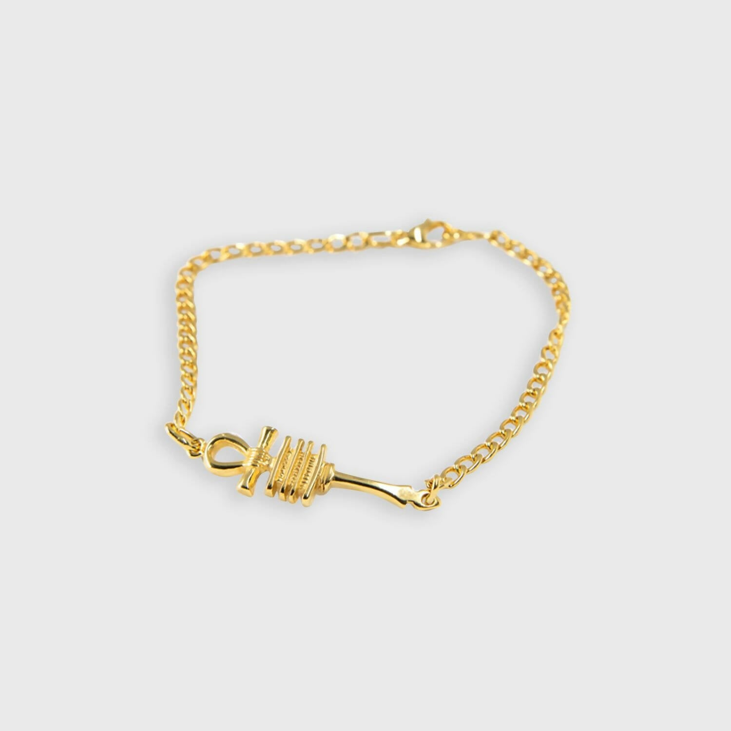 Bracelet Chaine Croix de vie de Cléopâtre ancienne plaqué or | EMPREINTES Paris | EMPREINTES Paris