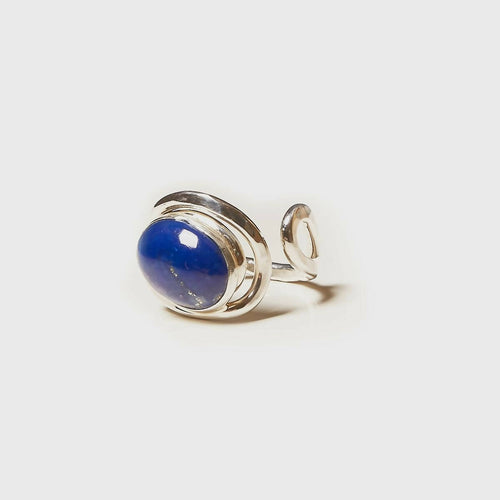 Bague VOLUPTIA en argent avec un Lapis lazuli. | EMPREINTES Paris - EMPREINTES Paris