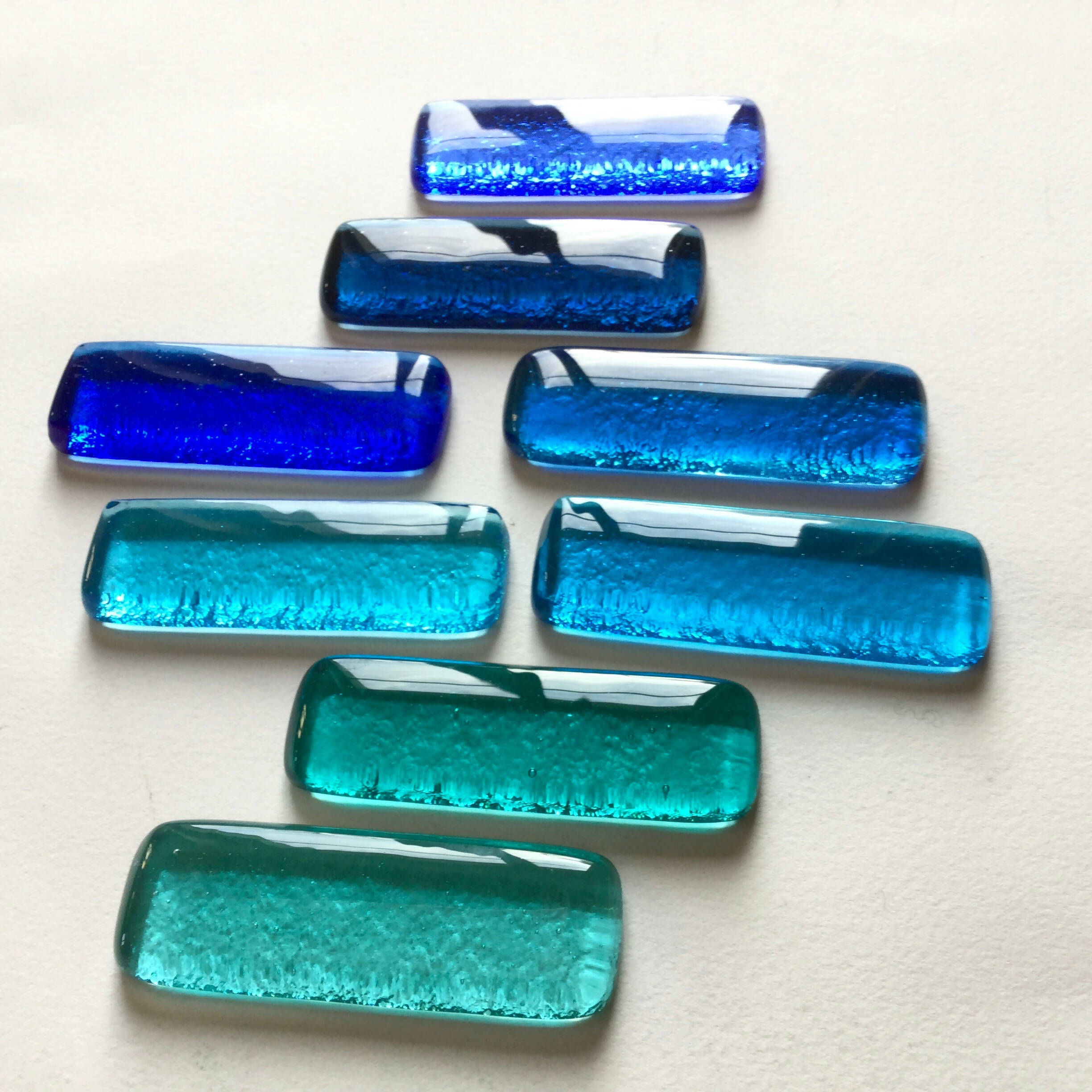 Coffret de 8 porte-couteaux barrettes Bleu-vert | EMPREINTES Paris | EMPREINTES Paris