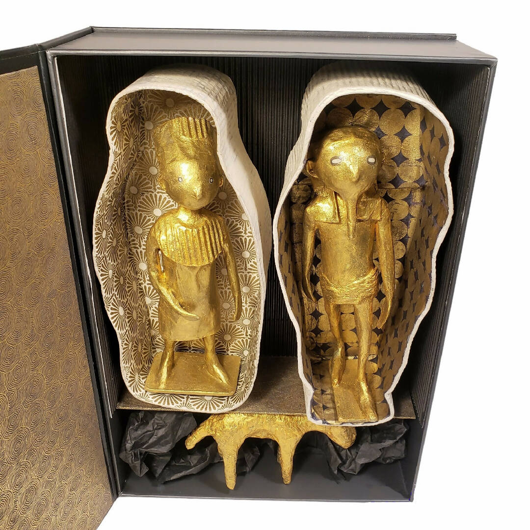 Sculpture Pharaon , Madame et Toutouk | EMPREINTES Paris | EMPREINTES Paris